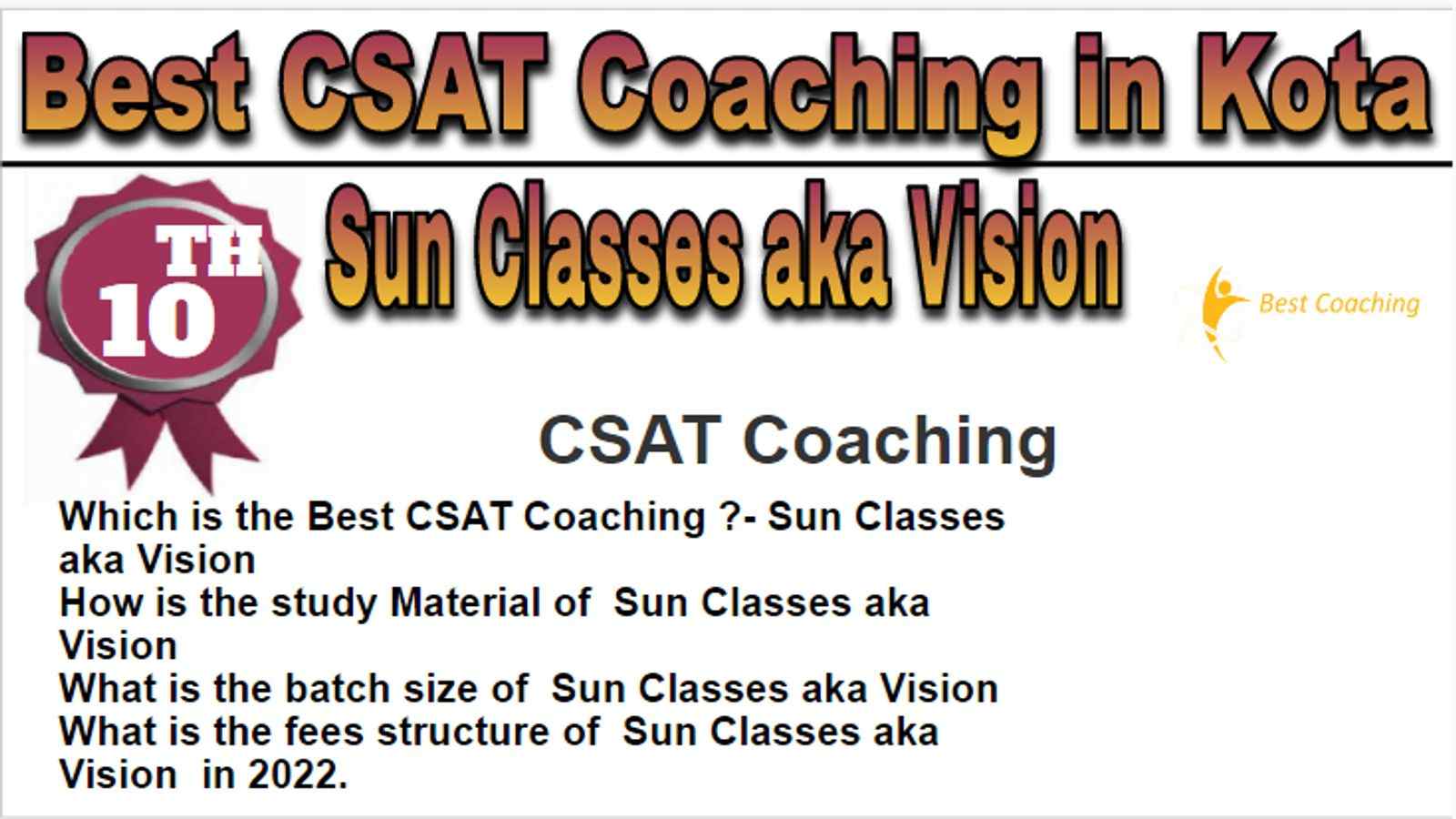 Rank 10 Best CSAT Coaching in Kota