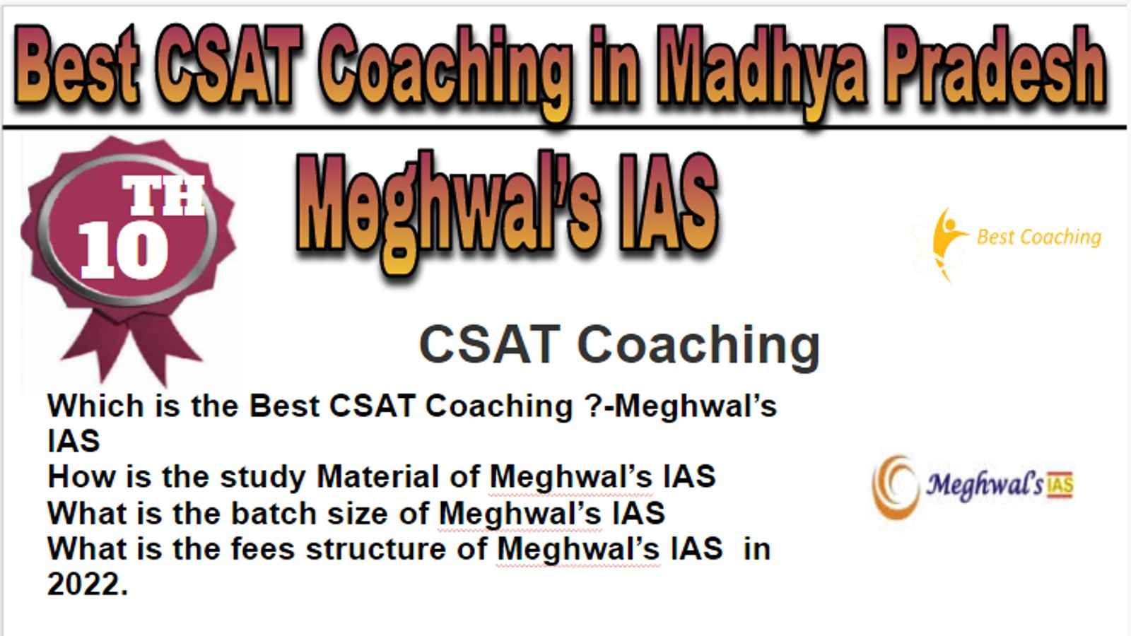 Rank 10 Best CSAT Coaching in Madhya Pradesh