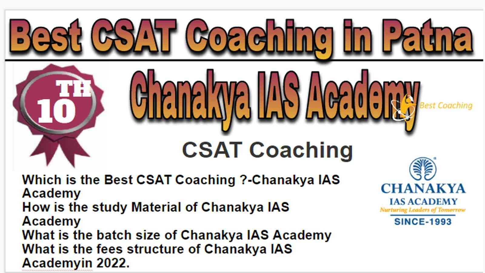 Rank 10 Best CSAT Coaching in Patna