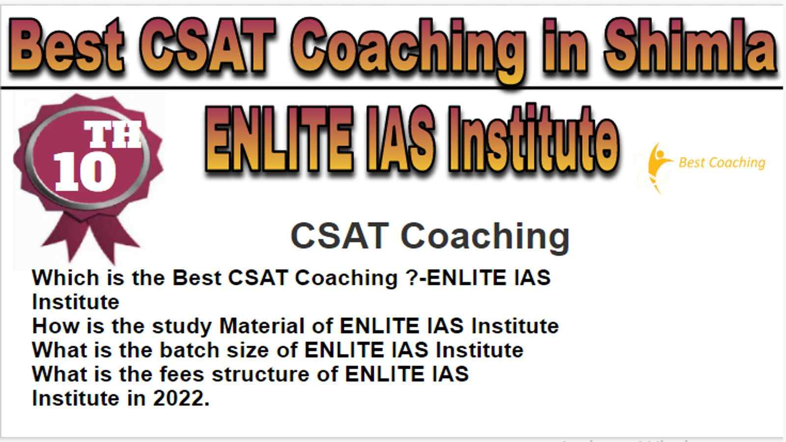 Rank 10 Best CSAT Coaching in Shimla