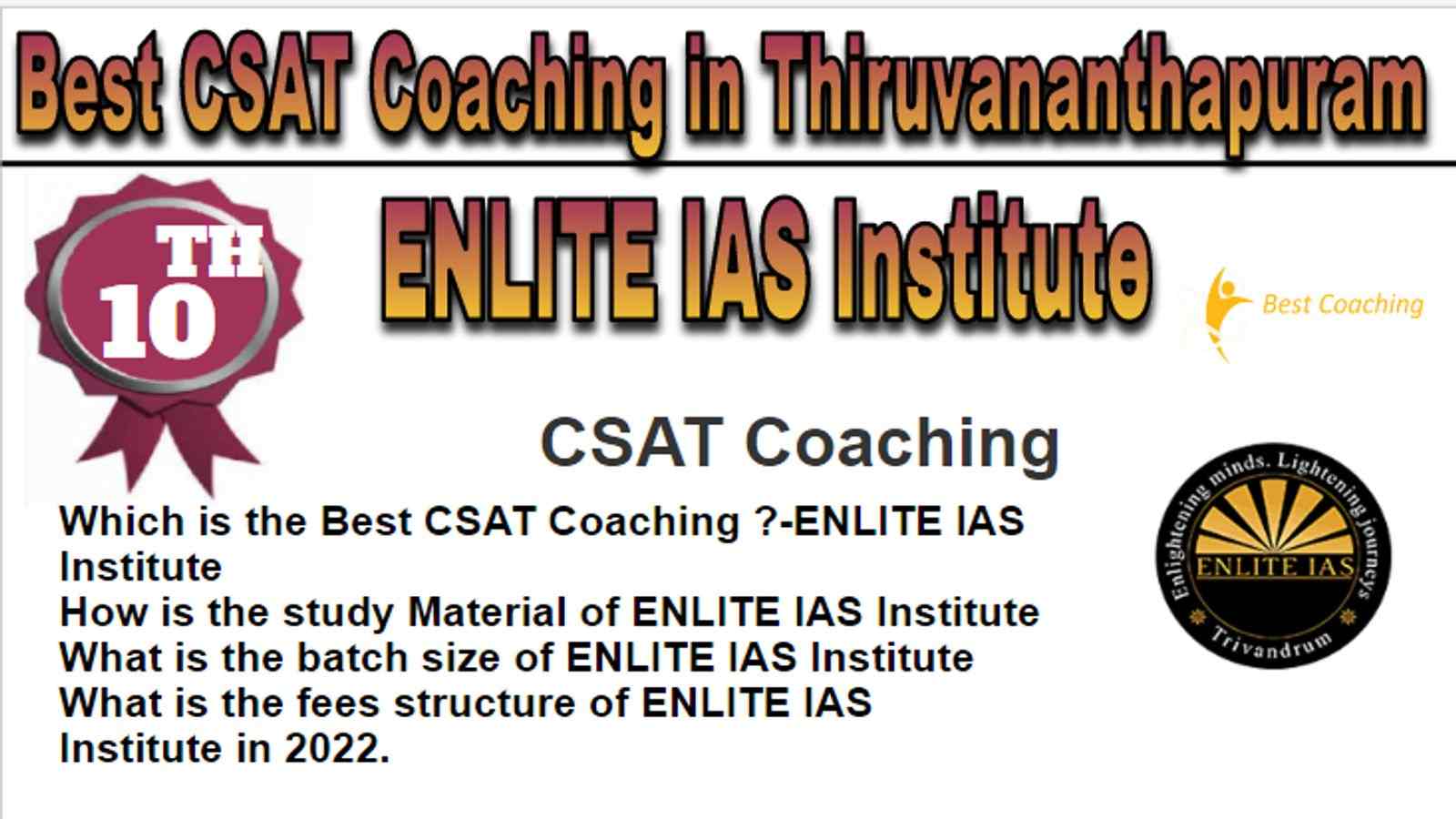 Rank 10 Best CSAT Coaching in Thiruvananthapuram