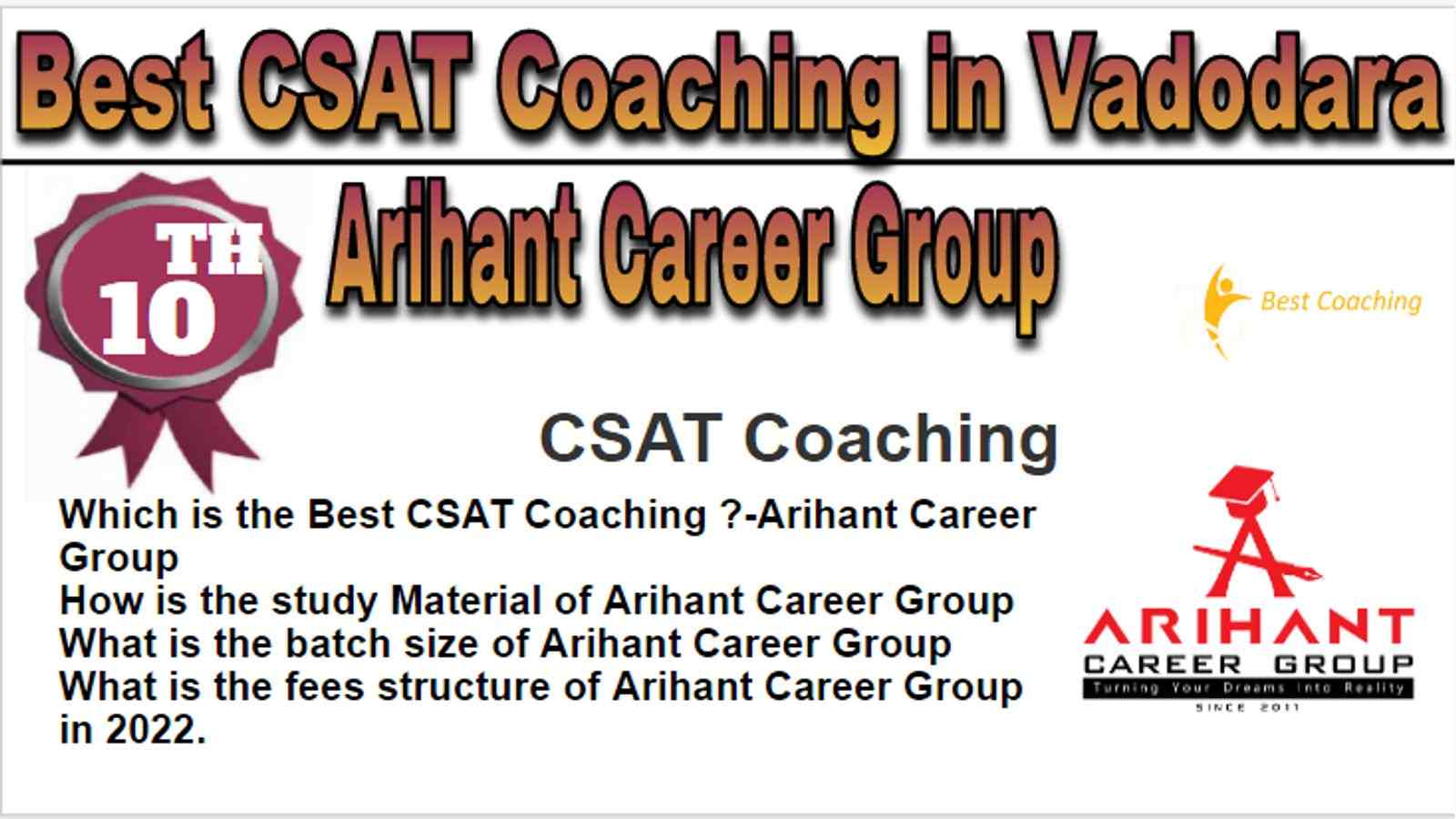 Rank 10 Best CSAT Coaching in Vadodara