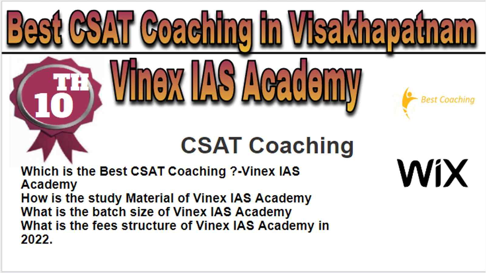 Rank 10 Best CSAT Coaching in Visakhapatnam