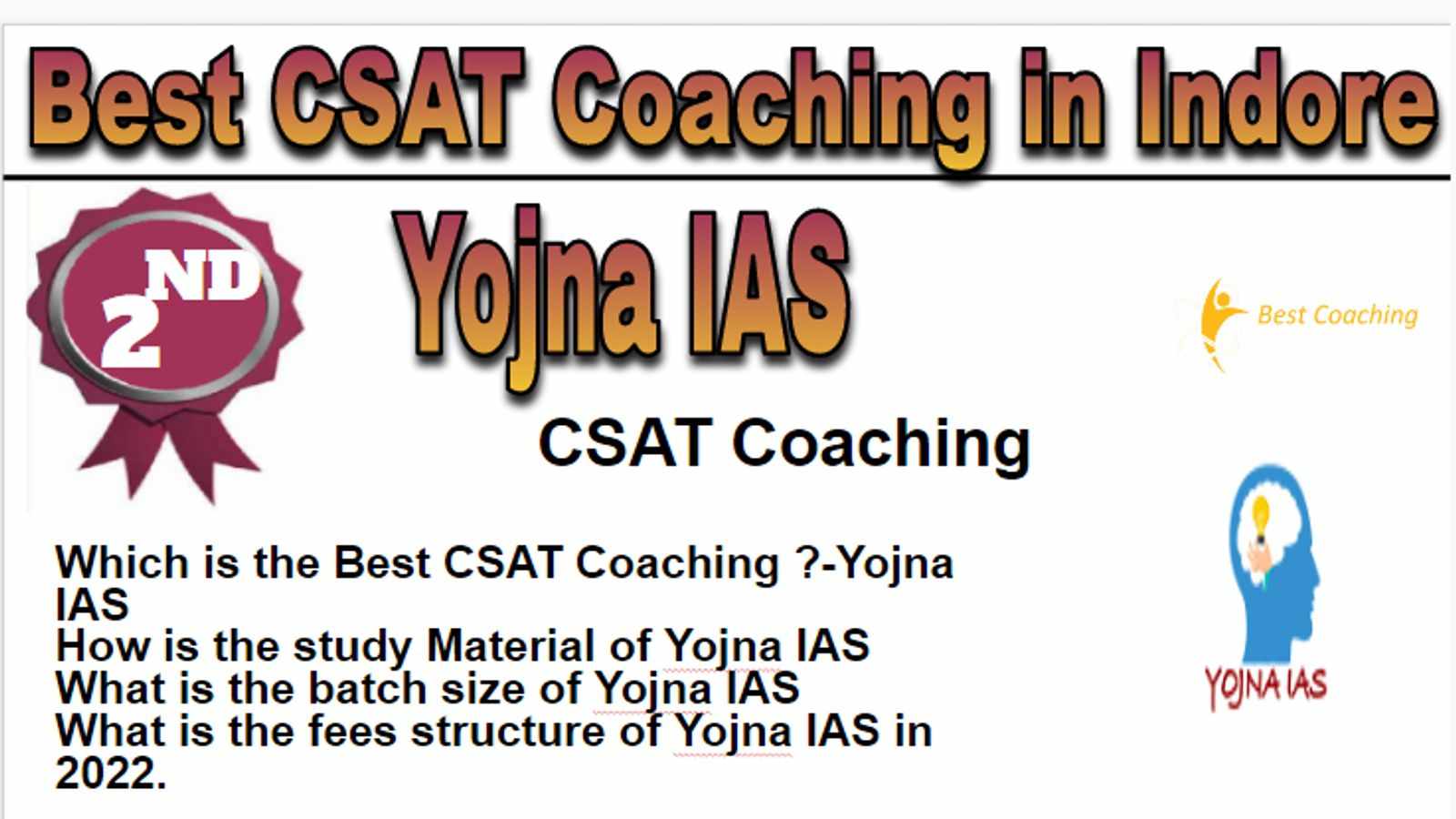 Rank 2 Best CSAT Coaching in Indore