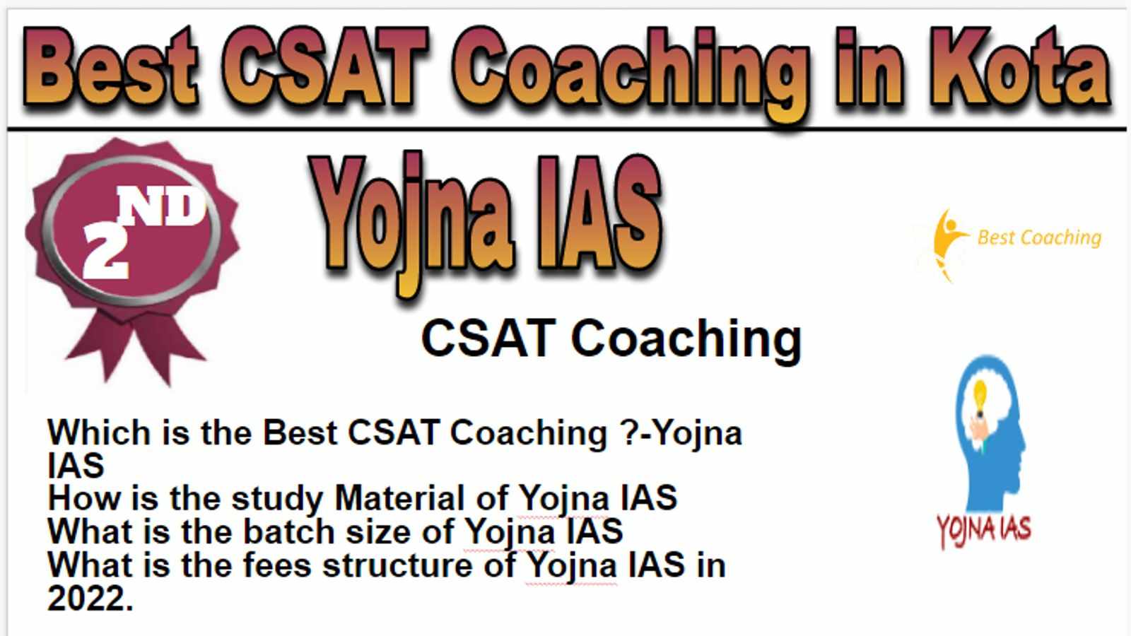 Rank 2 Best CSAT Coaching in Kota