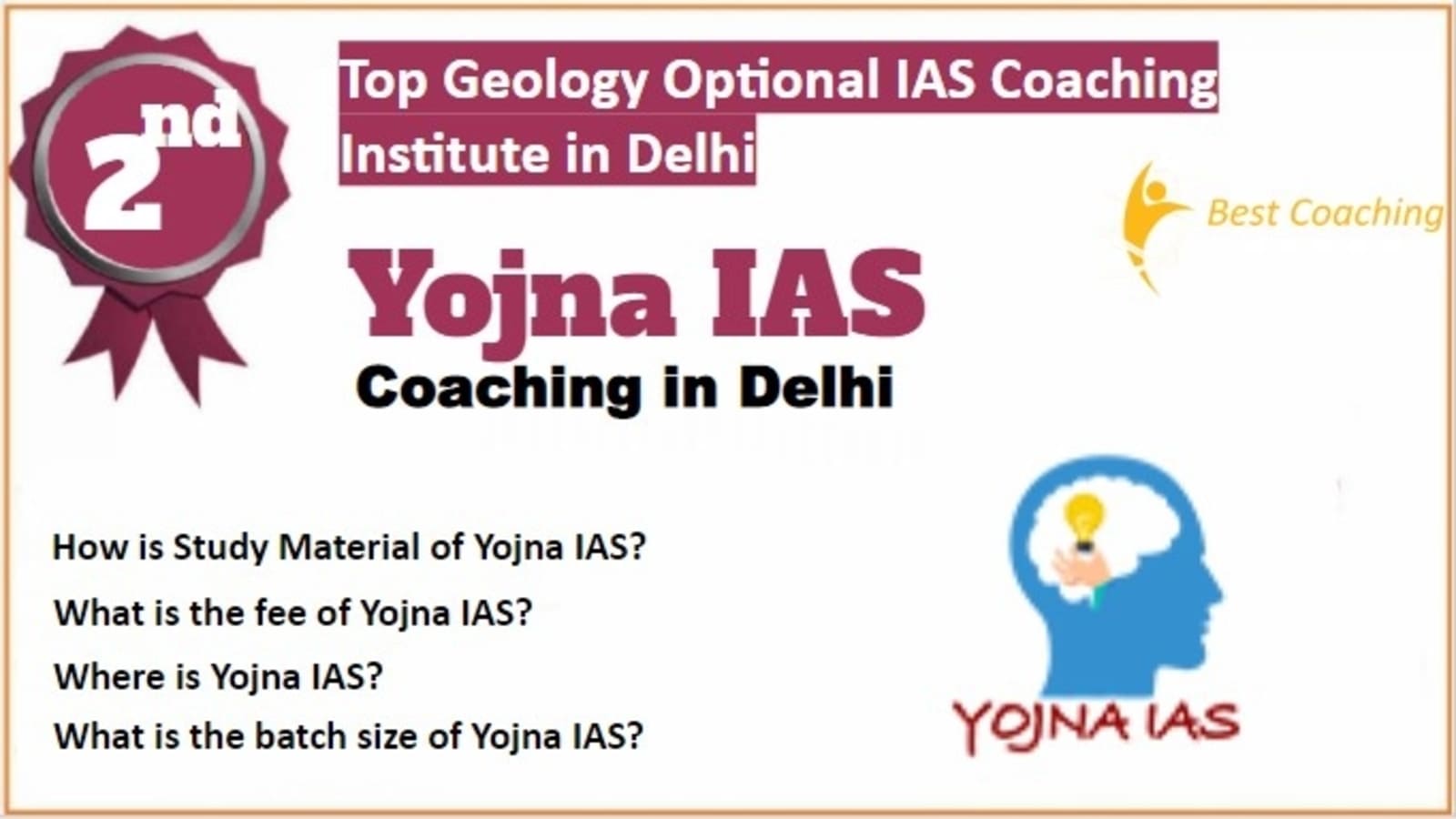 Rank 2 Best Geology Optional IAS Coaching in Delhi
