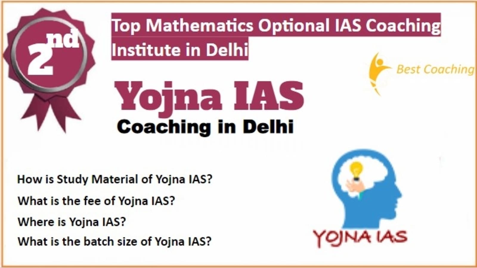 Rank 2 Best Mathematics Optional IAS Coaching in Delhi