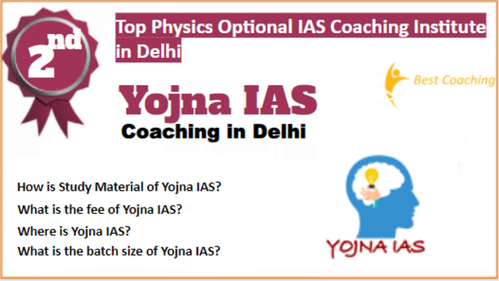 Rank 2 Best Physics Optional IAS Coaching in Delhi