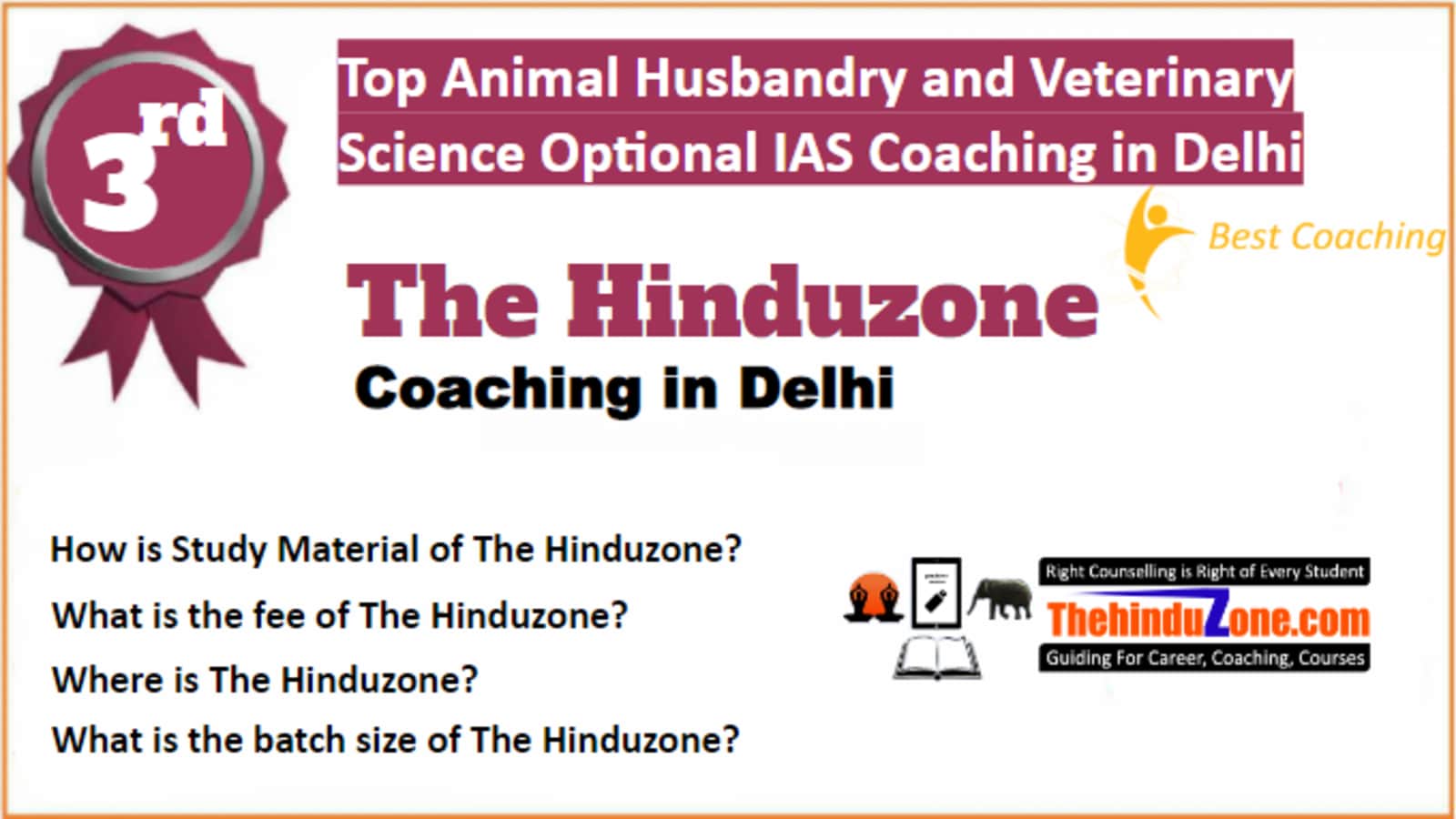 Rank 3 Best Animal Husbandry and Veterinary Science Optional IAS Coaching in Delhi