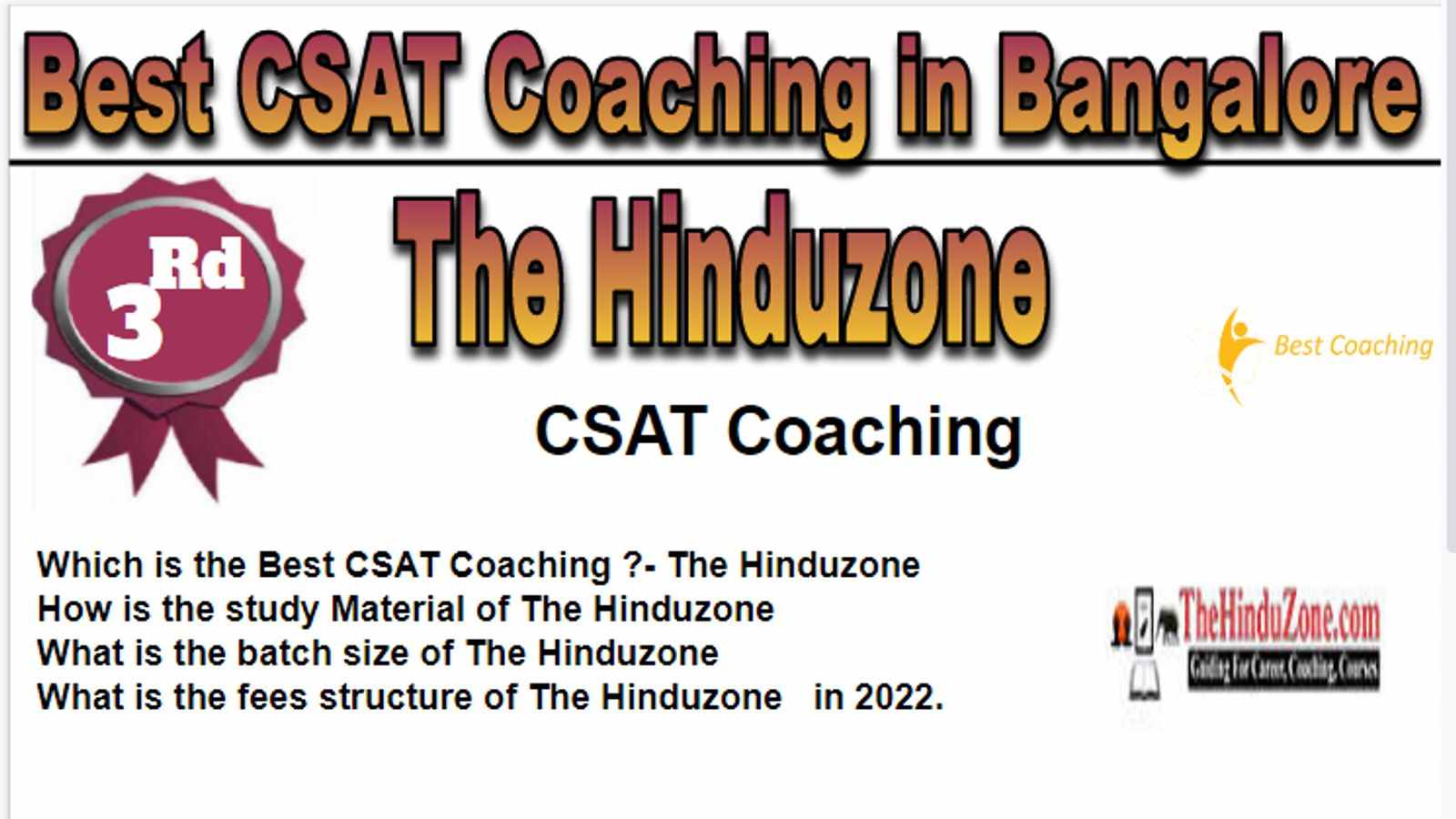 Rank 3 Best CSAT Coaching in Bangalore