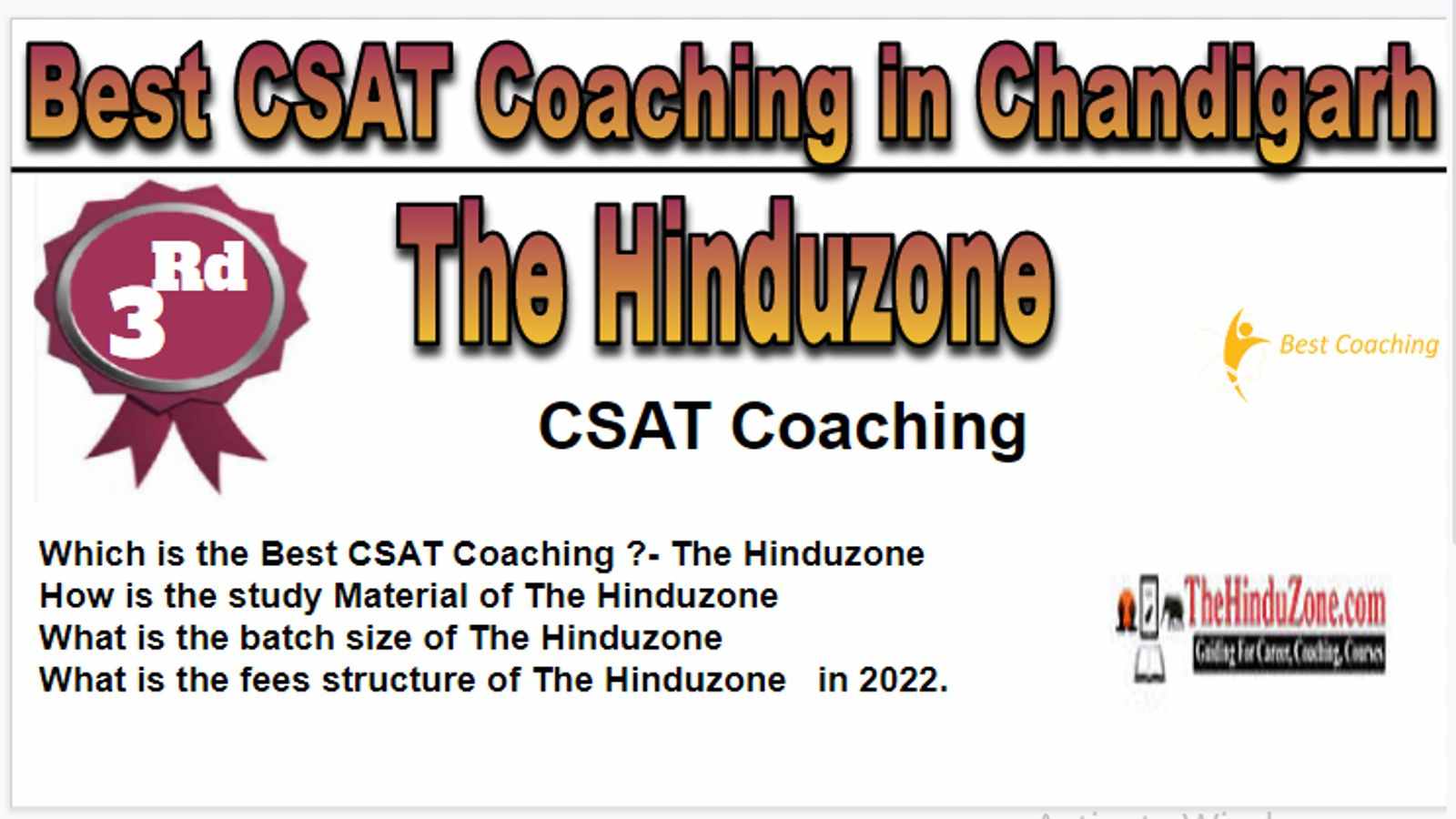 Rank 3 Best CSAT Coaching in Chandigarh