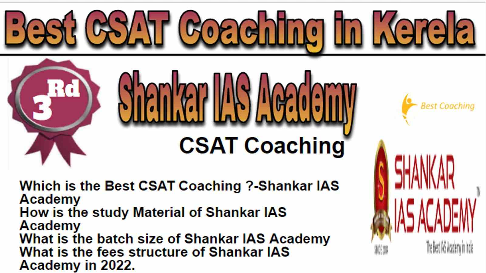 Rank 3 Best CSAT Coaching in Kerela