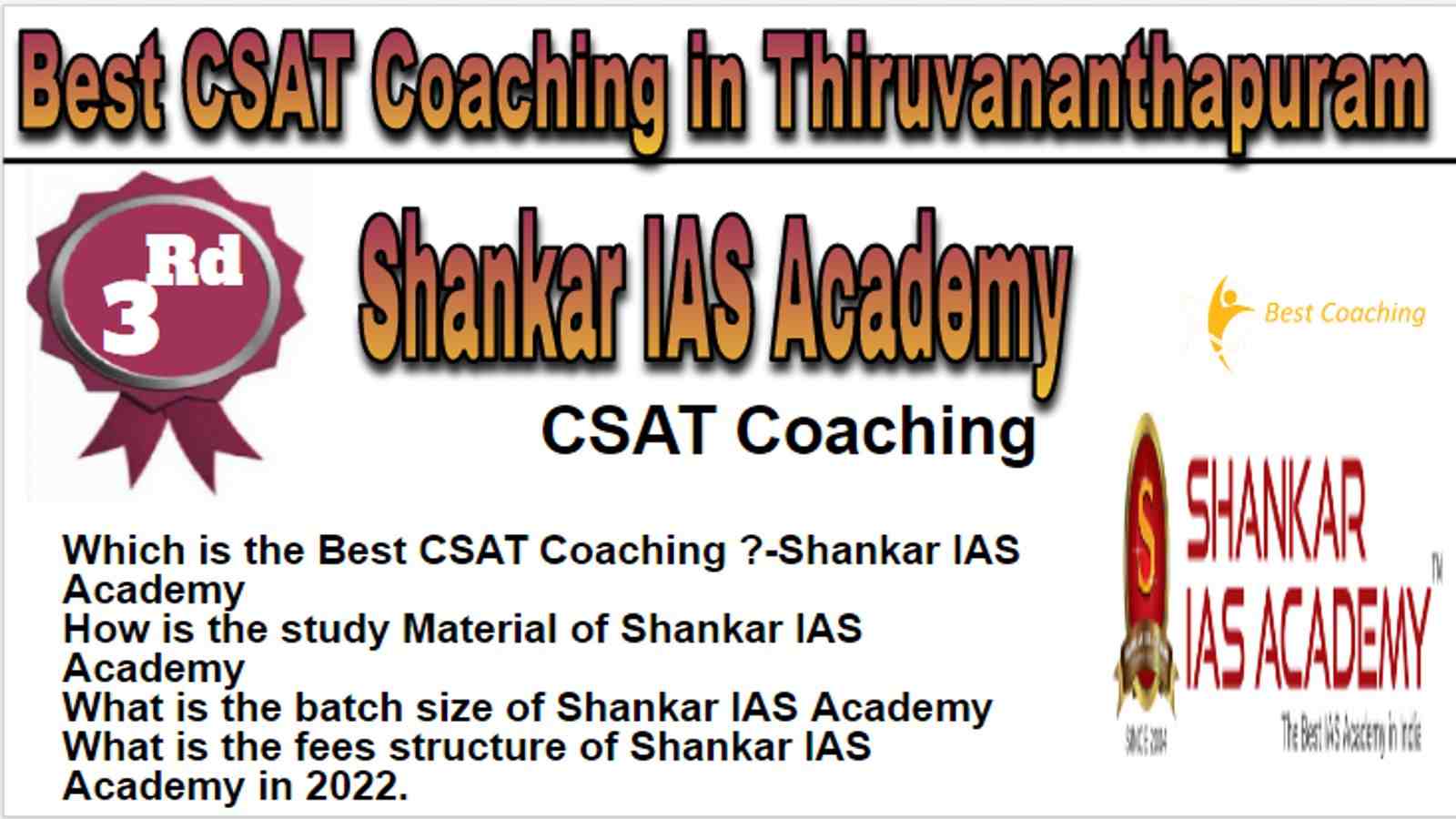 Rank 3 Best CSAT Coaching in Thiruvananthapuram