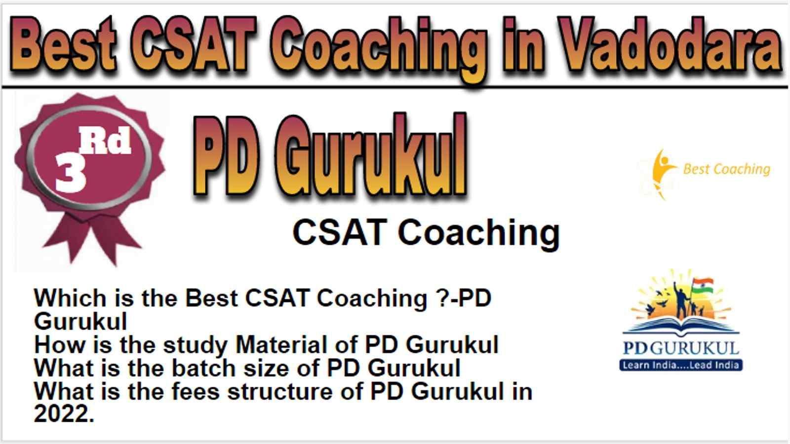 Rank 3 Best CSAT Coaching in Vadodara