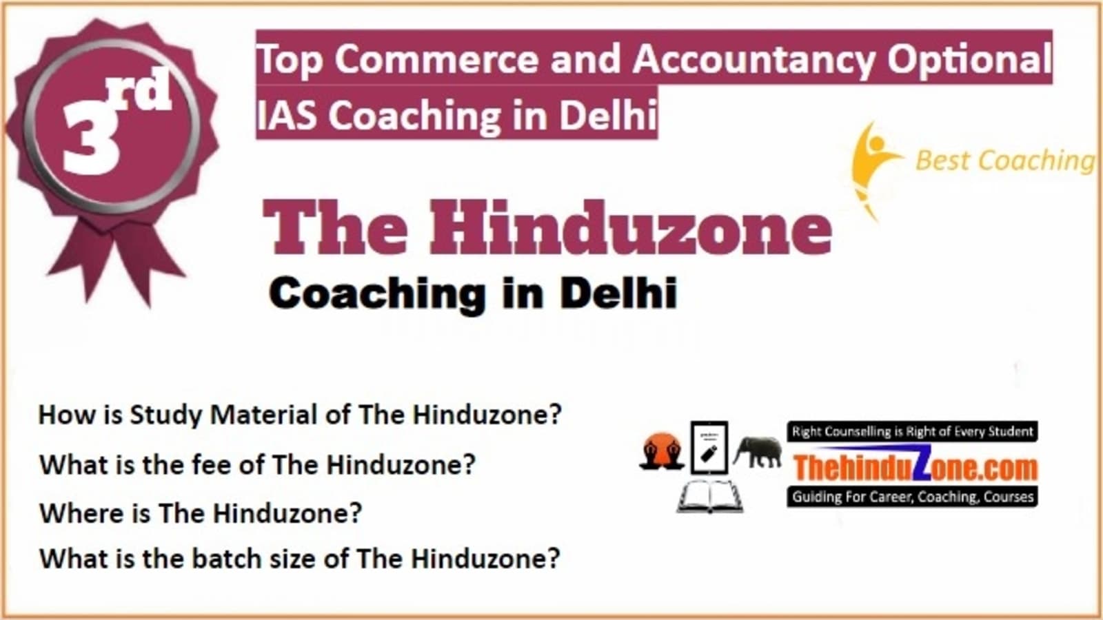 Rank 3 Best Commerce and Accountancy Optional IAS Coaching in Delhi
