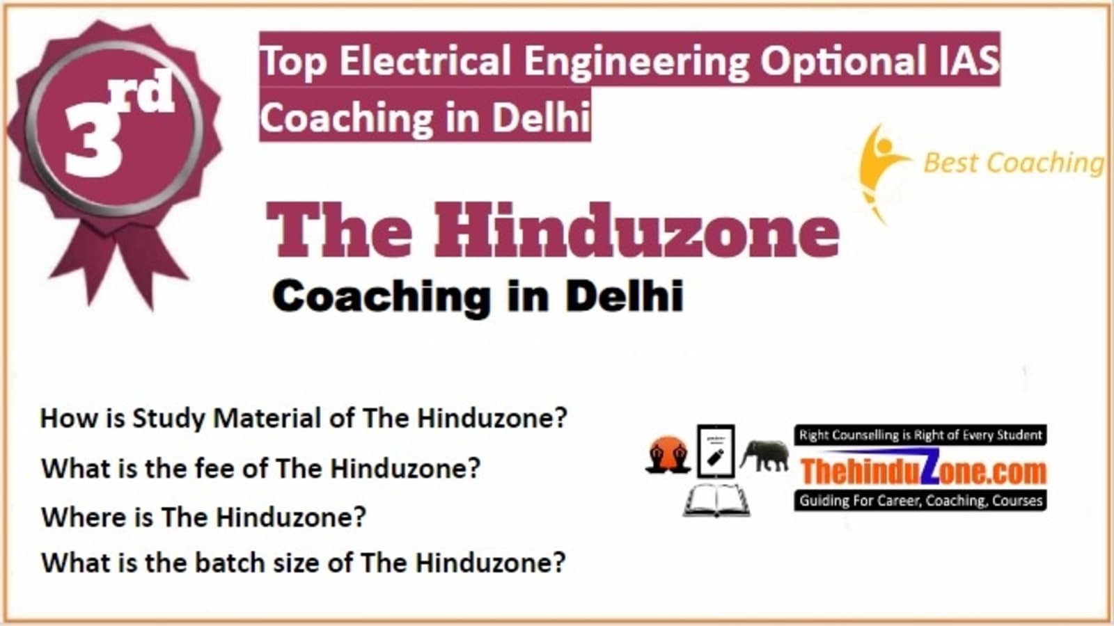 Rank 3 Best Electrical Engineering Optional IAS Coaching in Delhi