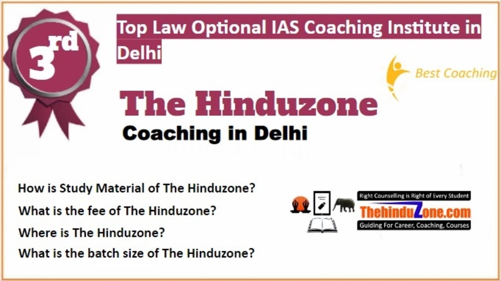 Rank 3 Best Law Optional IAS Coaching in Delhi