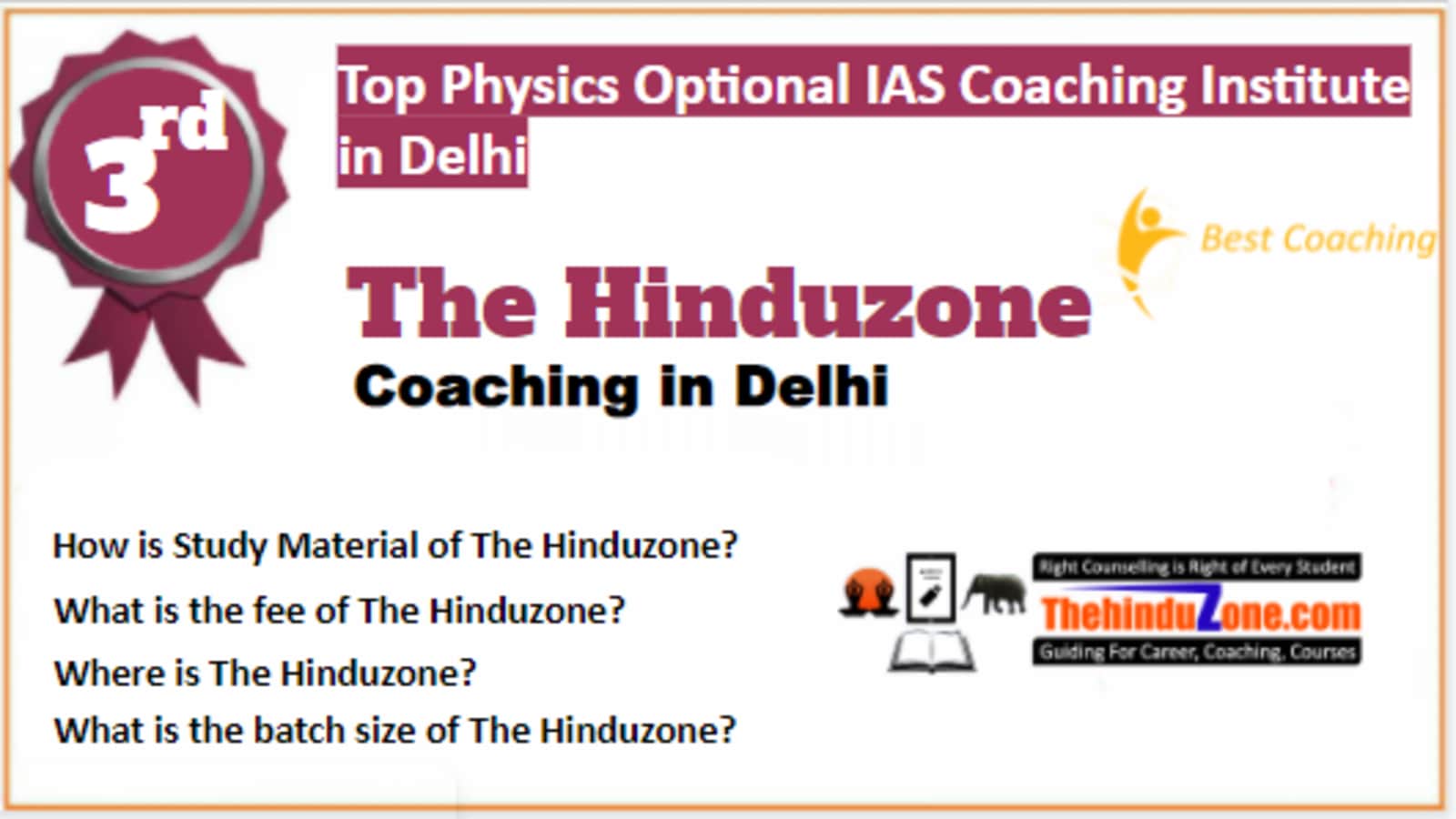 Rank 3 Best Physics Optional IAS Coaching in Delhi