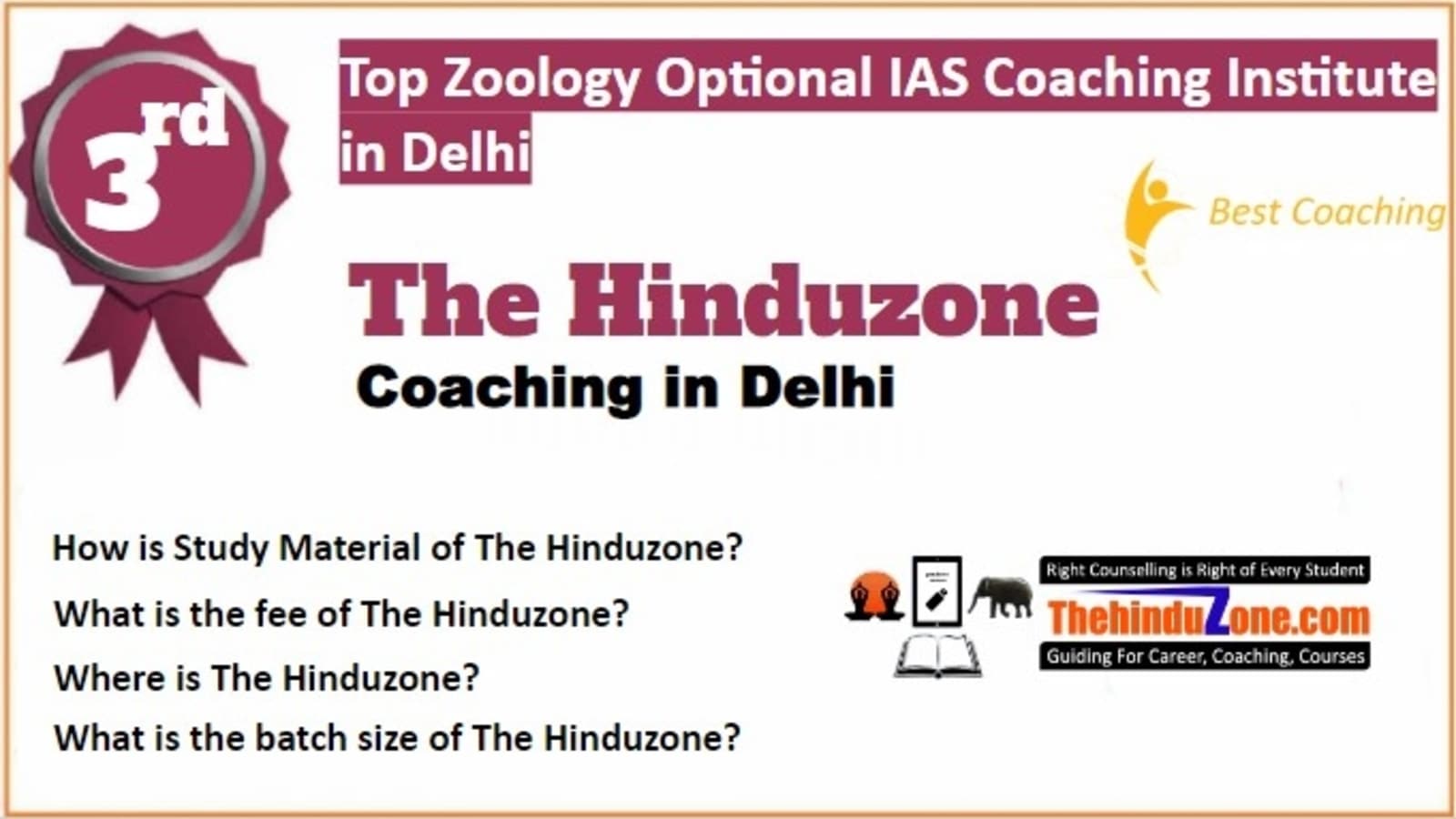 Rank 3 Best Zoology Optional IAS Coaching in Delhi