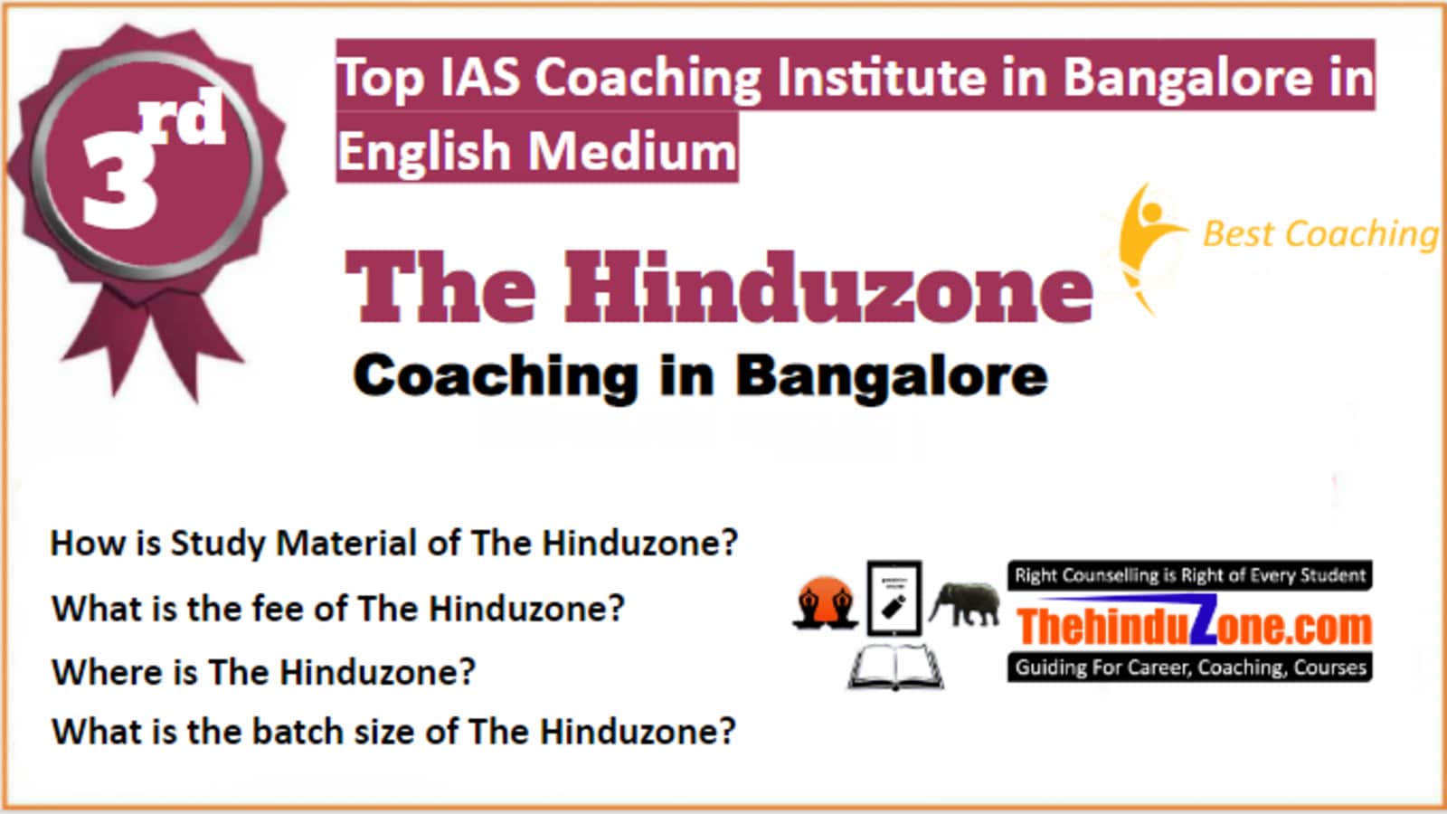 Rank 3 Top IAS Coaching in Bangalore in English Medium