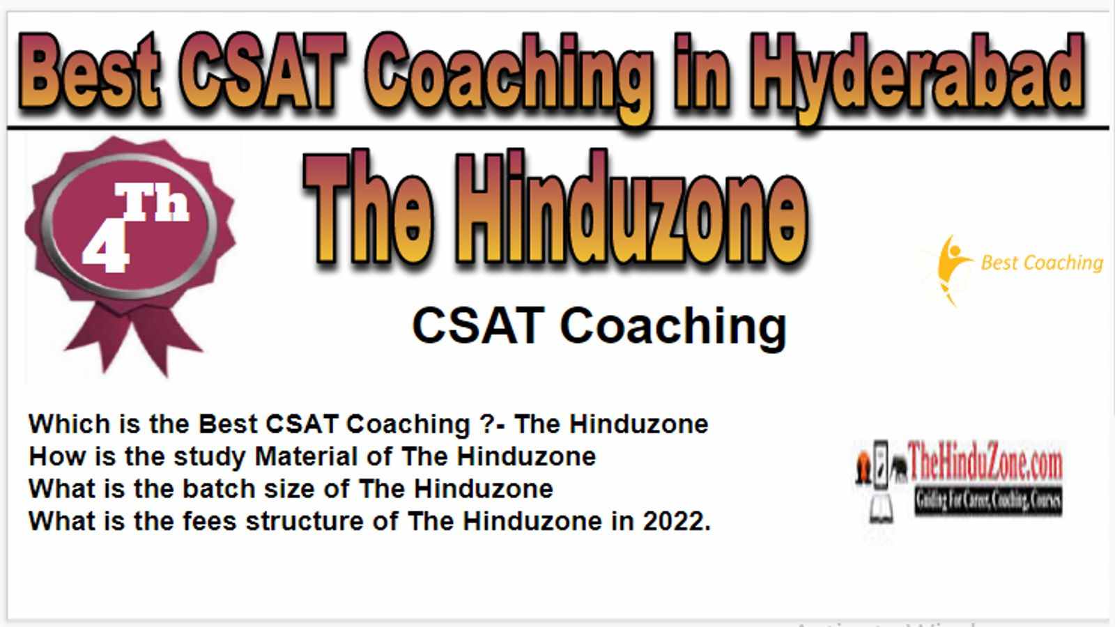 Rank 4 Best CSAT Coaching In Hyderabad