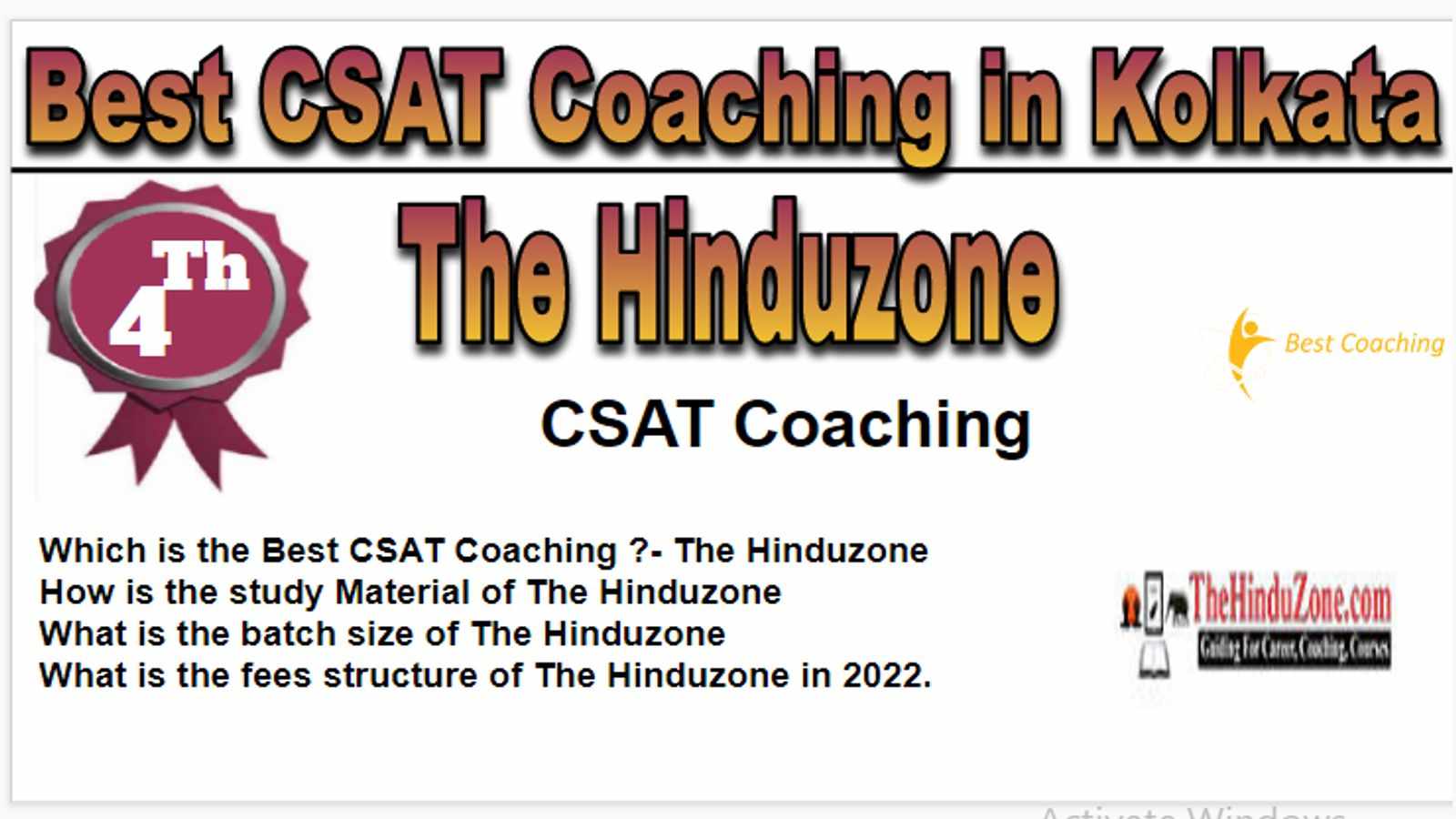 Rank 4 Best CSAT Coaching In Kolkata