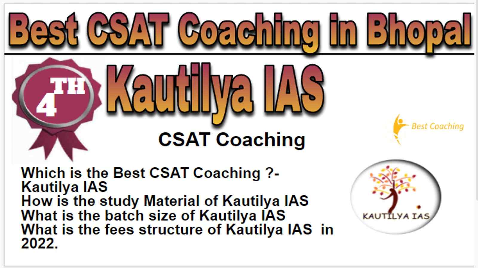 Rank 4 Best CSAT Coaching in Bhopal