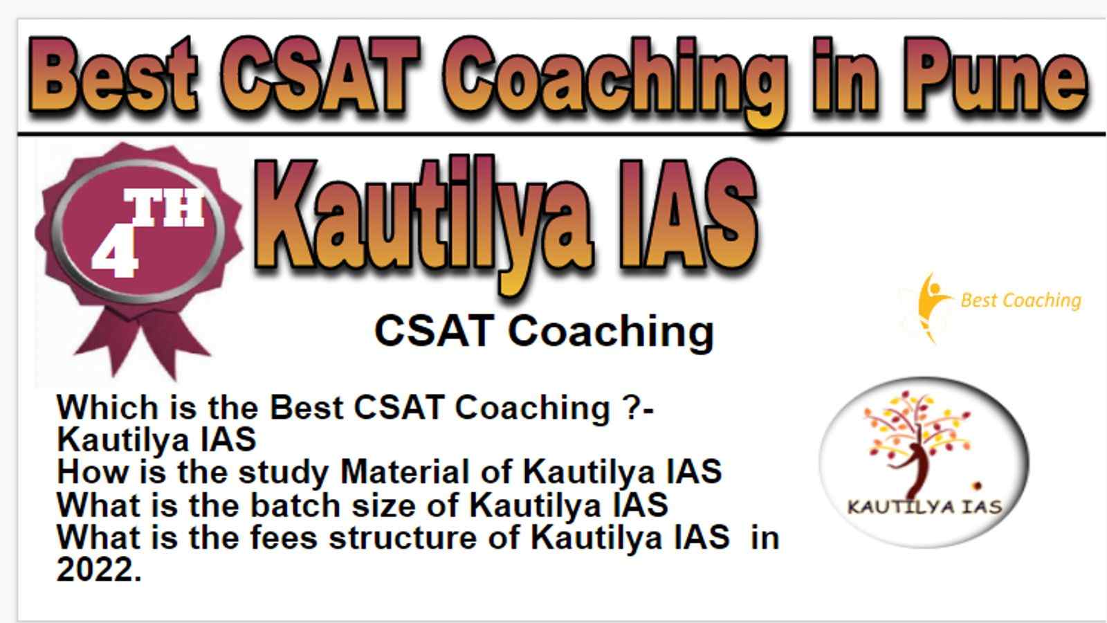 Rank 4 Best CSAT Coaching in Pune