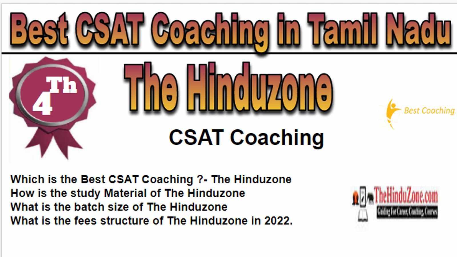 Rank 4 Best CSAT Coaching in Tamil Nadu