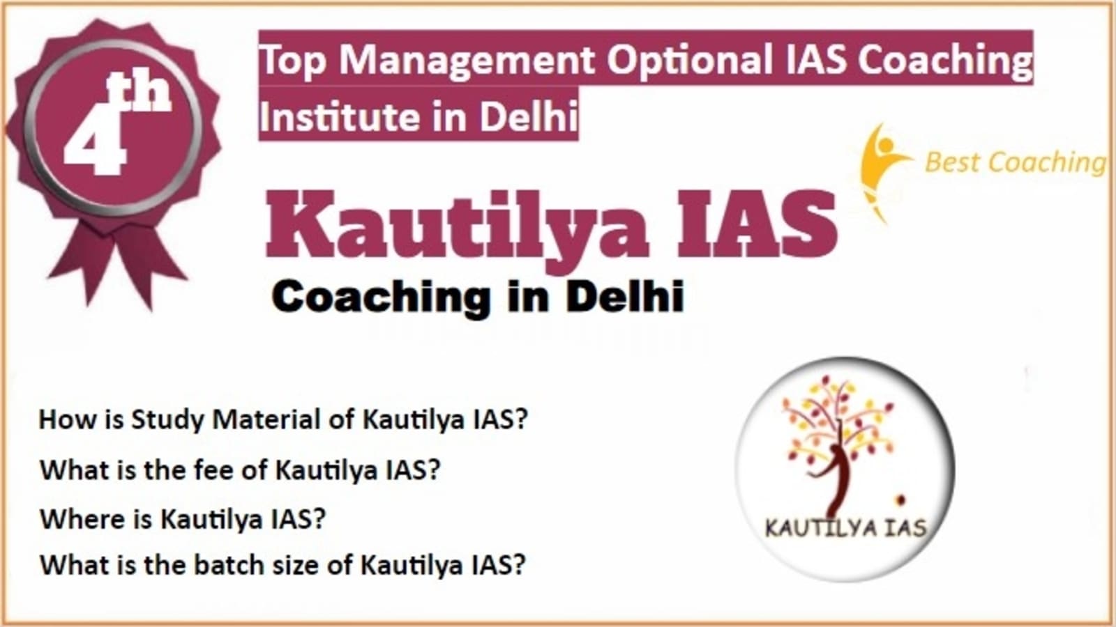 Rank 4 Best Management Optional IAS Coaching in Delhi