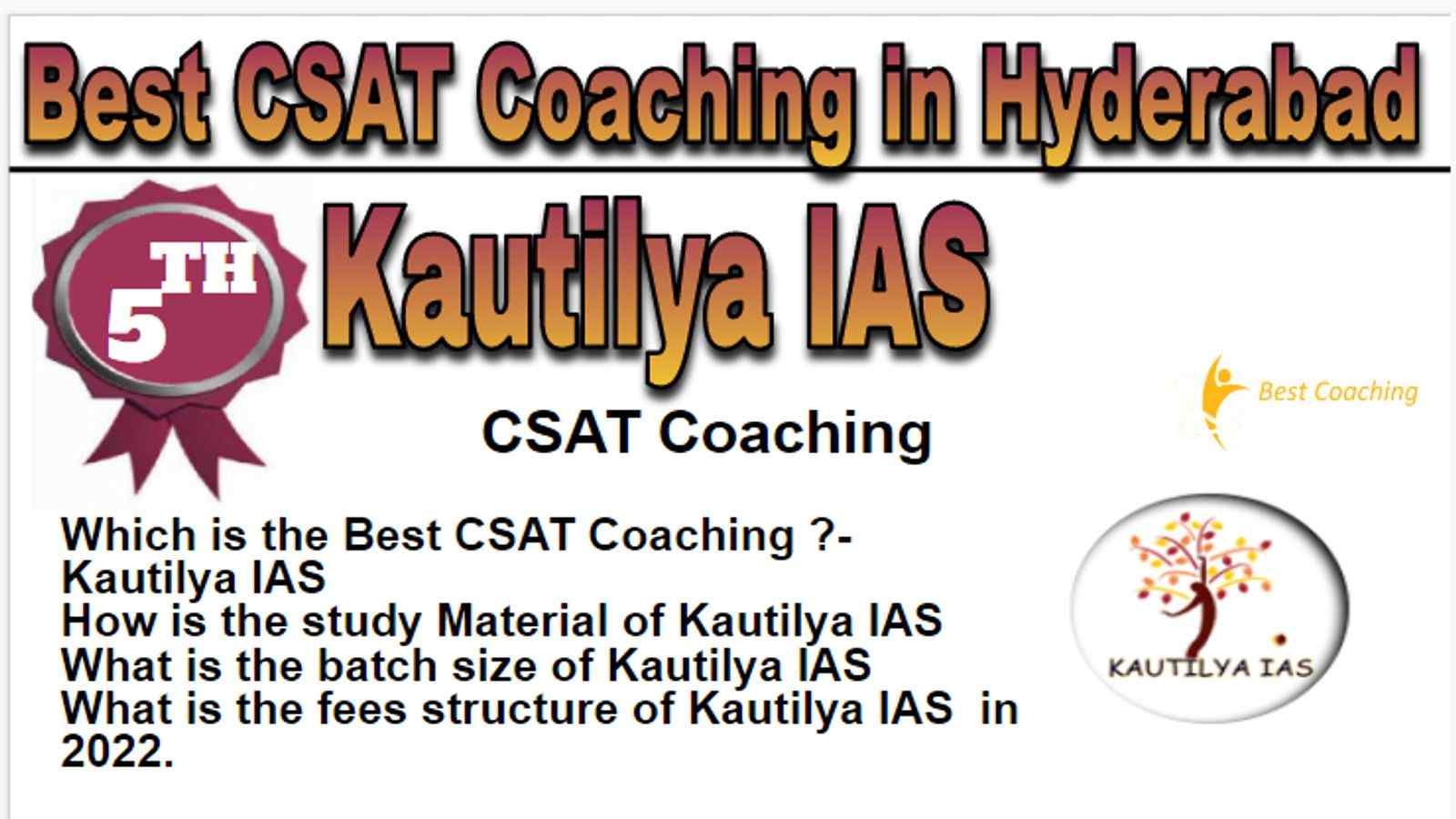 Rank 5 Best CSAT Coaching In Hyderabad