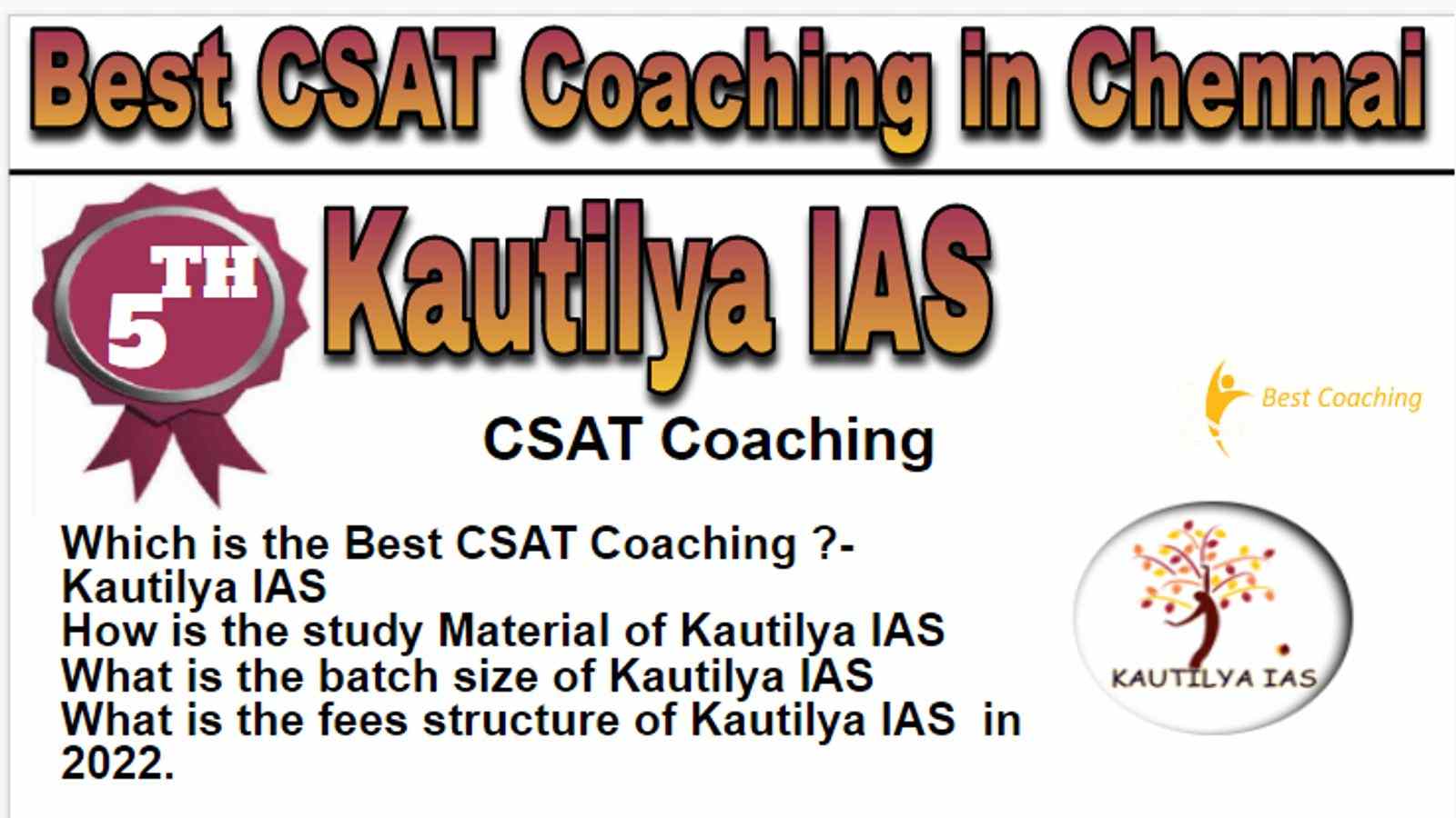 Rank 5 Best CSAT Coaching in Chennai