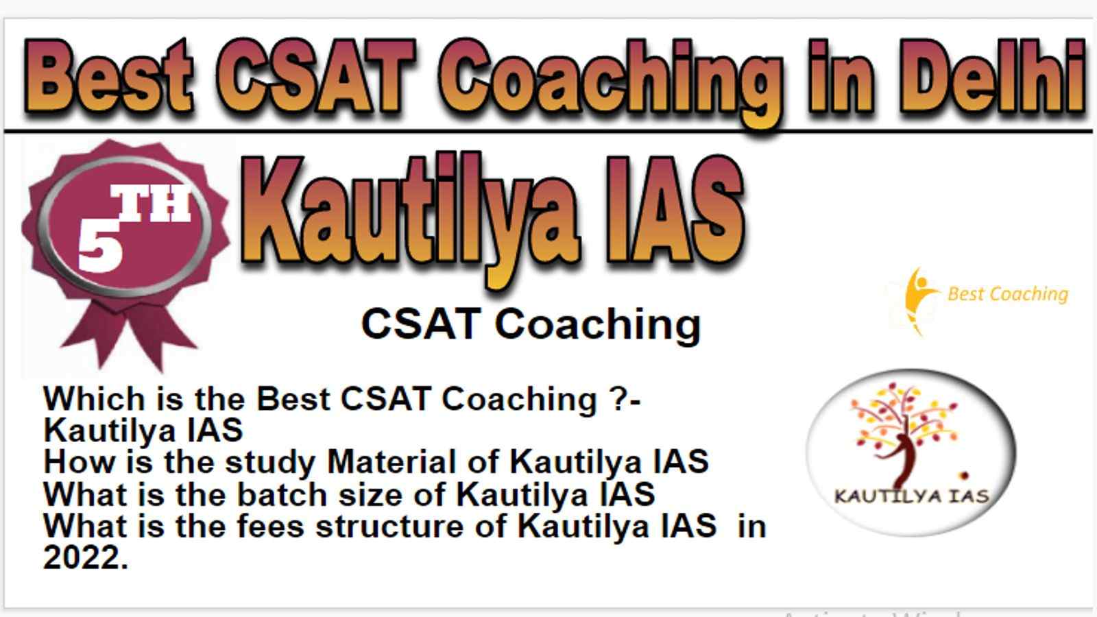 Rank 5 Best CSAT Coaching in Delhi
