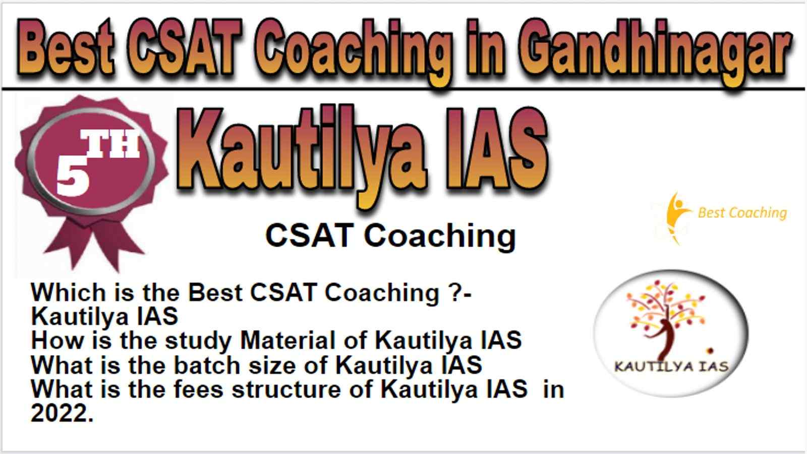 Rank 5 Best CSAT Coaching in Gandhinagar