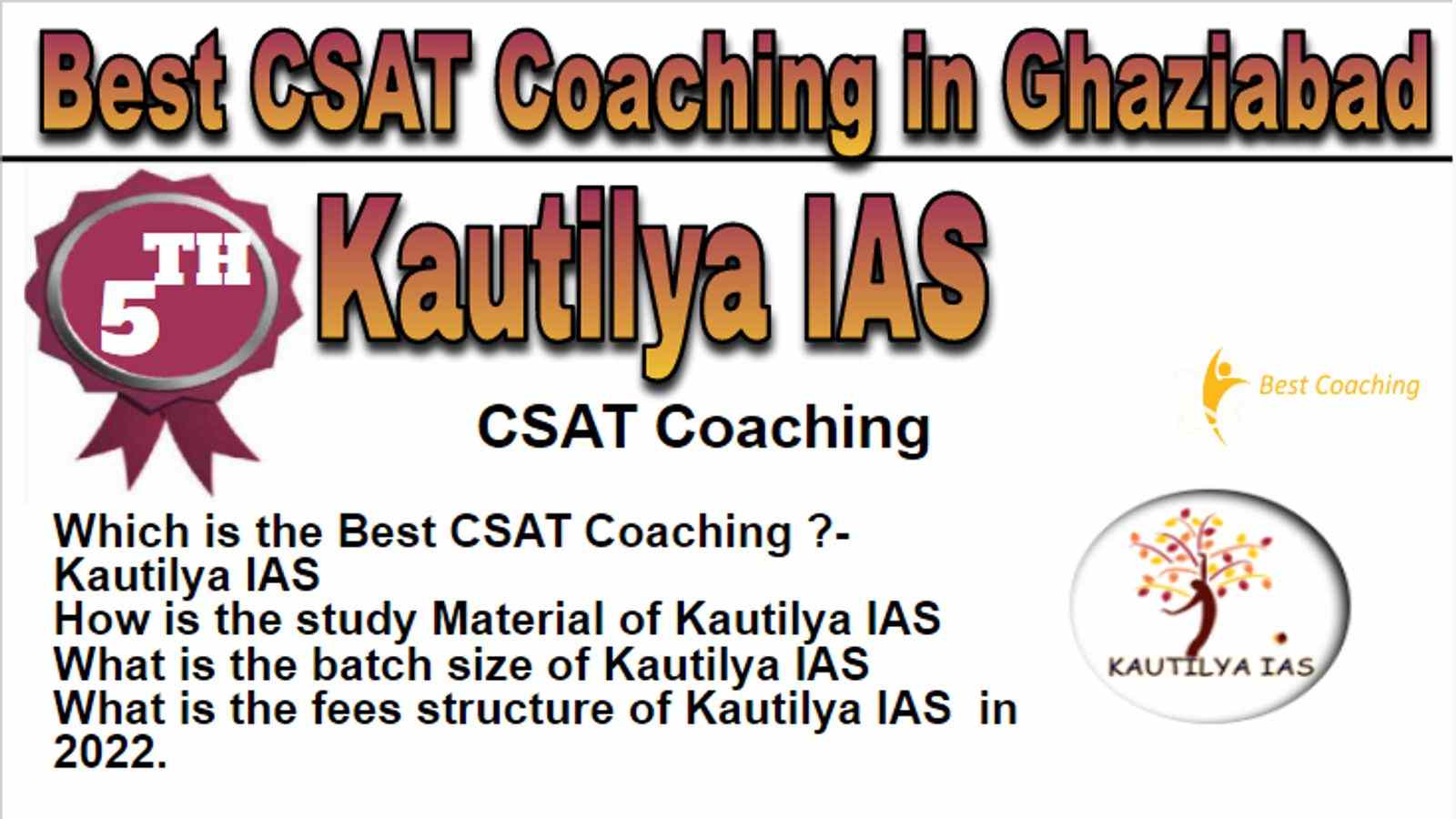 Rank 5 Best CSAT Coaching in Ghaziabad