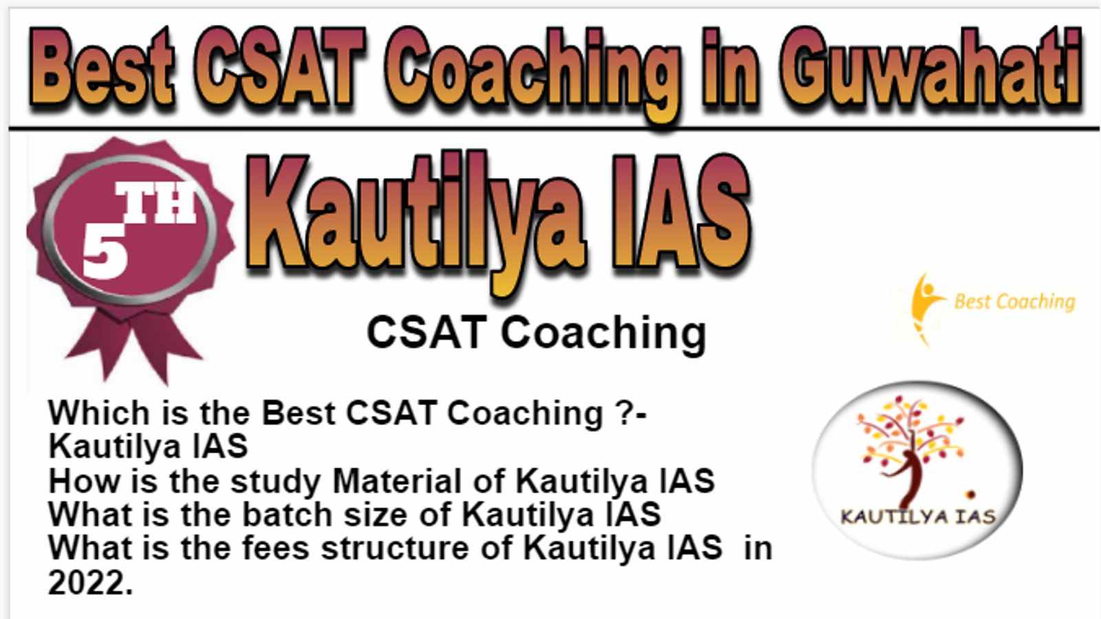 Rank 5 Best CSAT Coaching in Guwahati