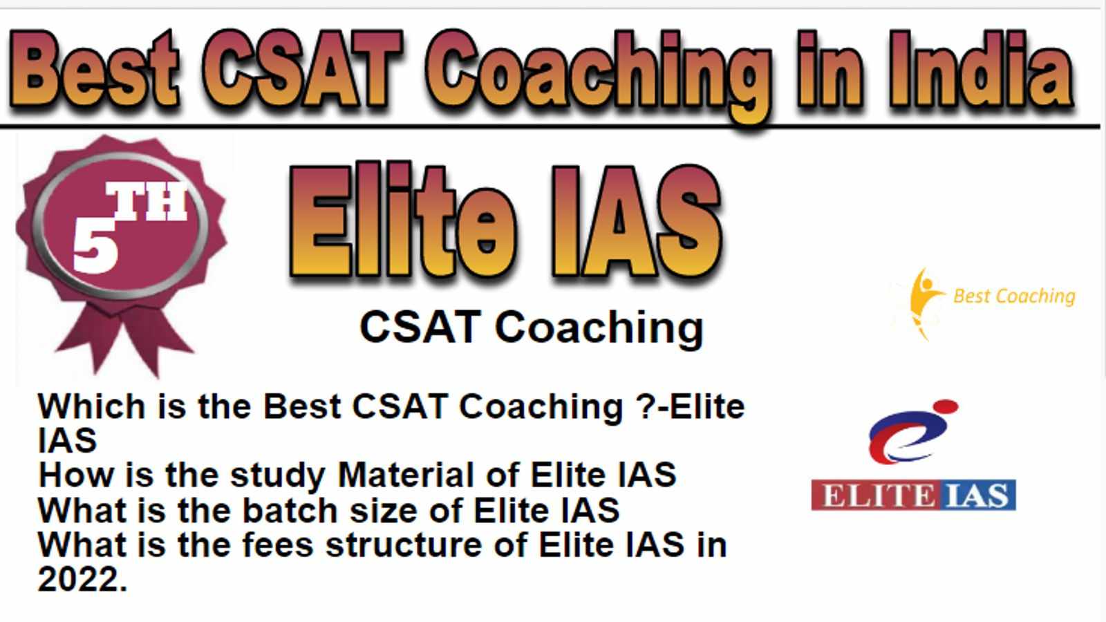 Rank 5 Best CSAT Coaching in India
