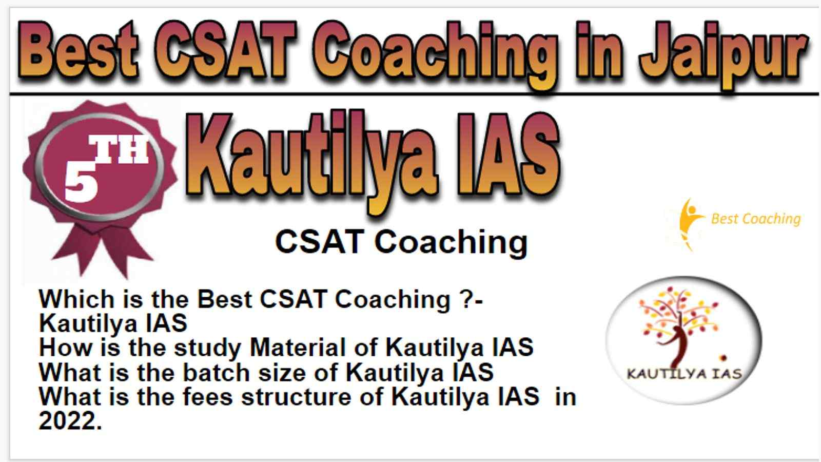 Rank 5 Best CSAT Coaching in Jaipur