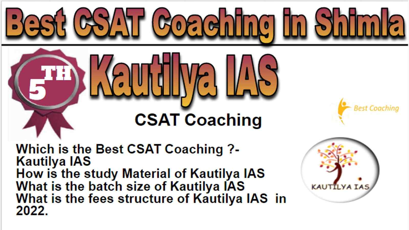 Rank 5 Best CSAT Coaching in Shimla