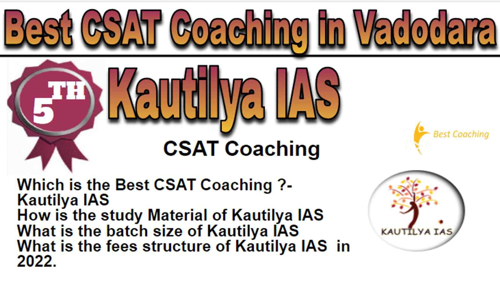 Rank 5 Best CSAT Coaching in Vadodara