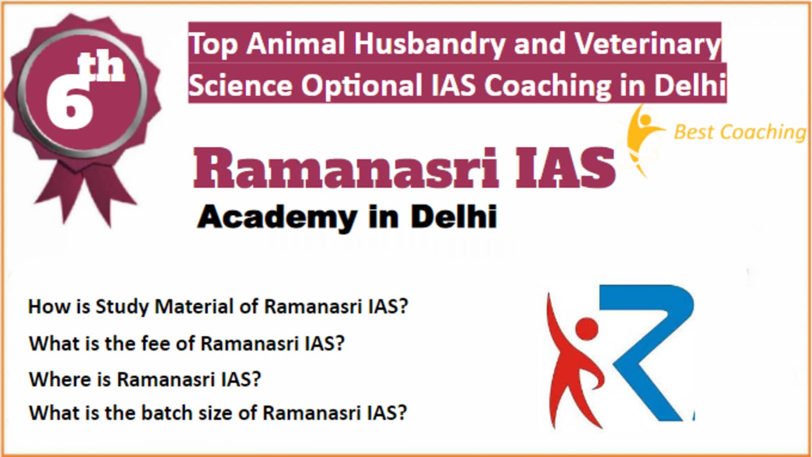 Rank 6 Best Animal Husbandry and Veterinary Science Optional IAS Coaching in Delhi
