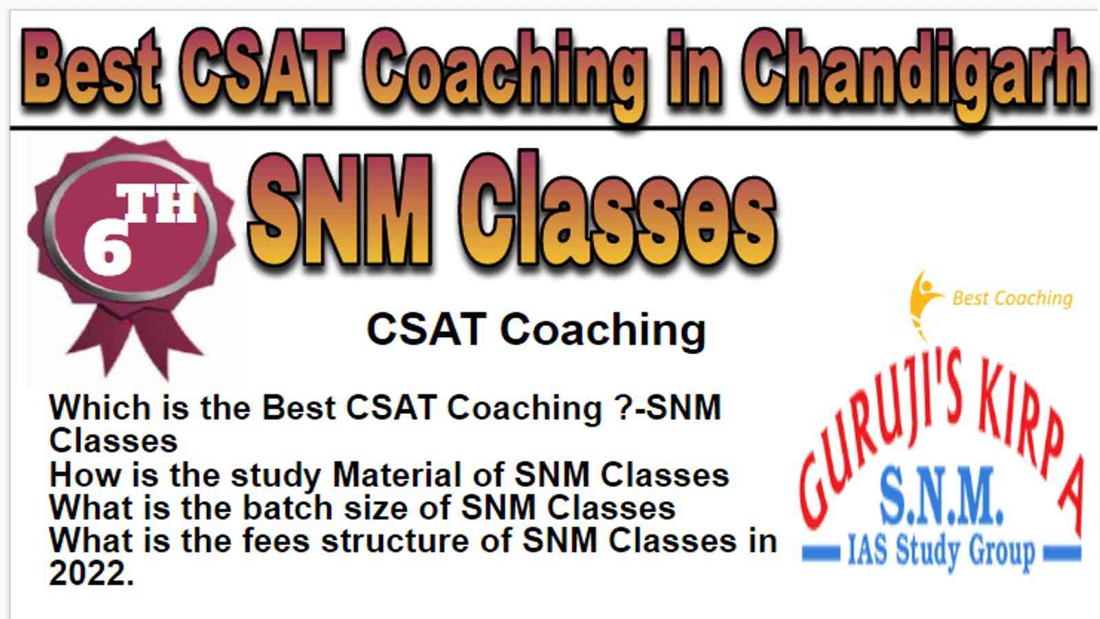Rank 6 Best CSAT Coaching in Chandigarh
