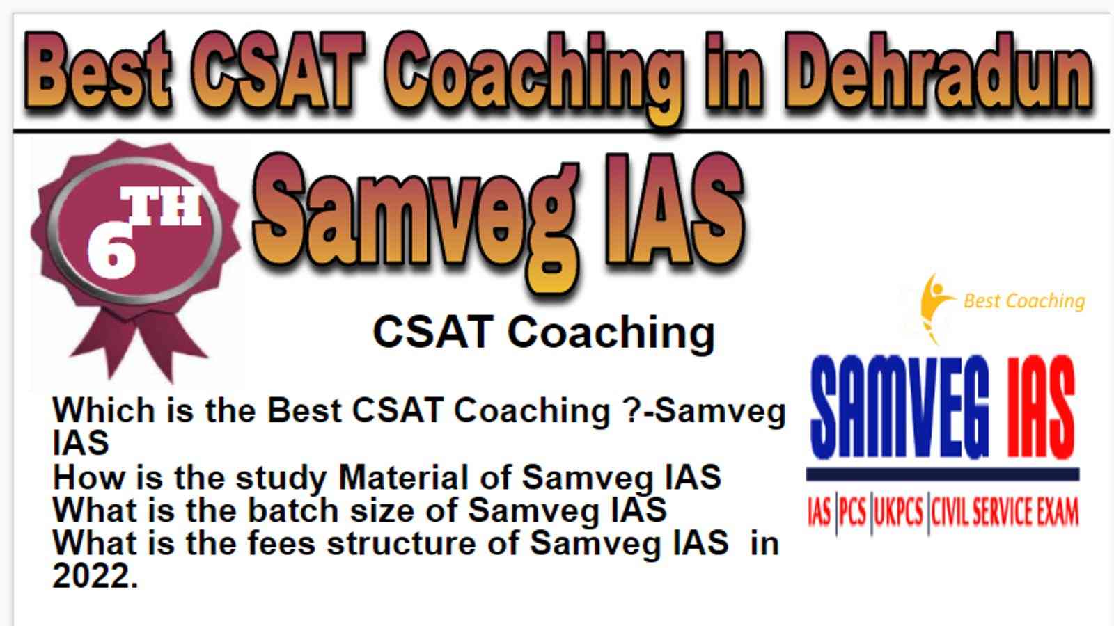 Rank 6 Best CSAT Coaching in Dehradun