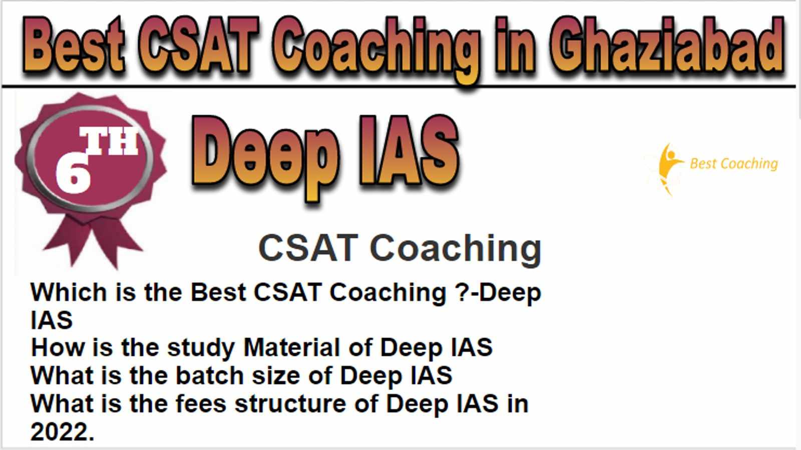 Rank 6 Best CSAT Coaching in Ghaziabad