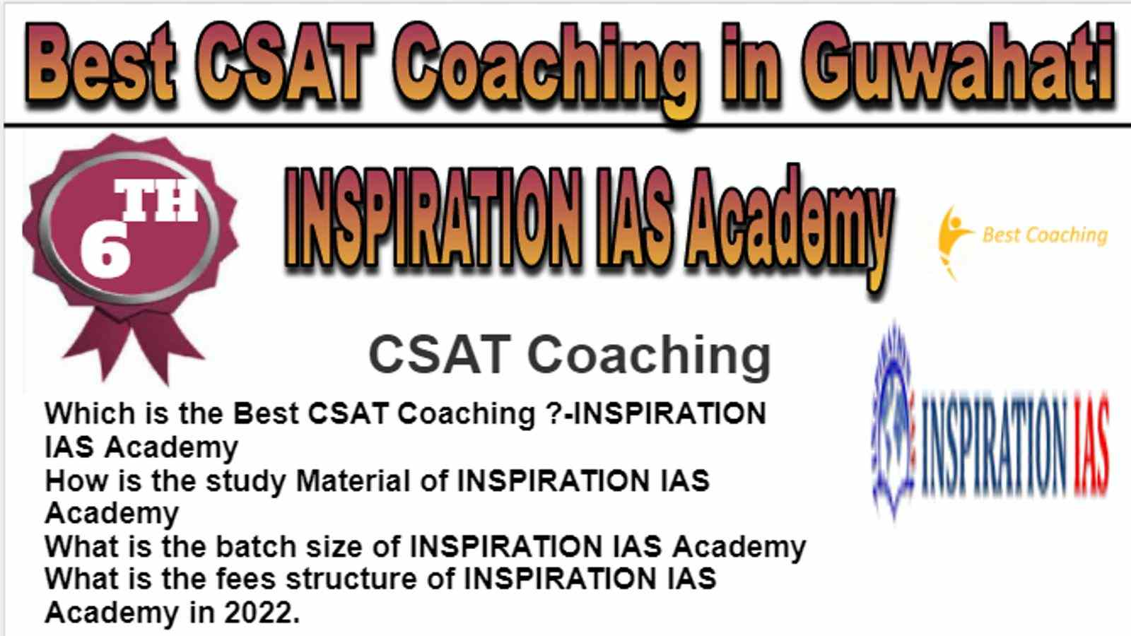 Rank 6 Best CSAT Coaching in Guwahati