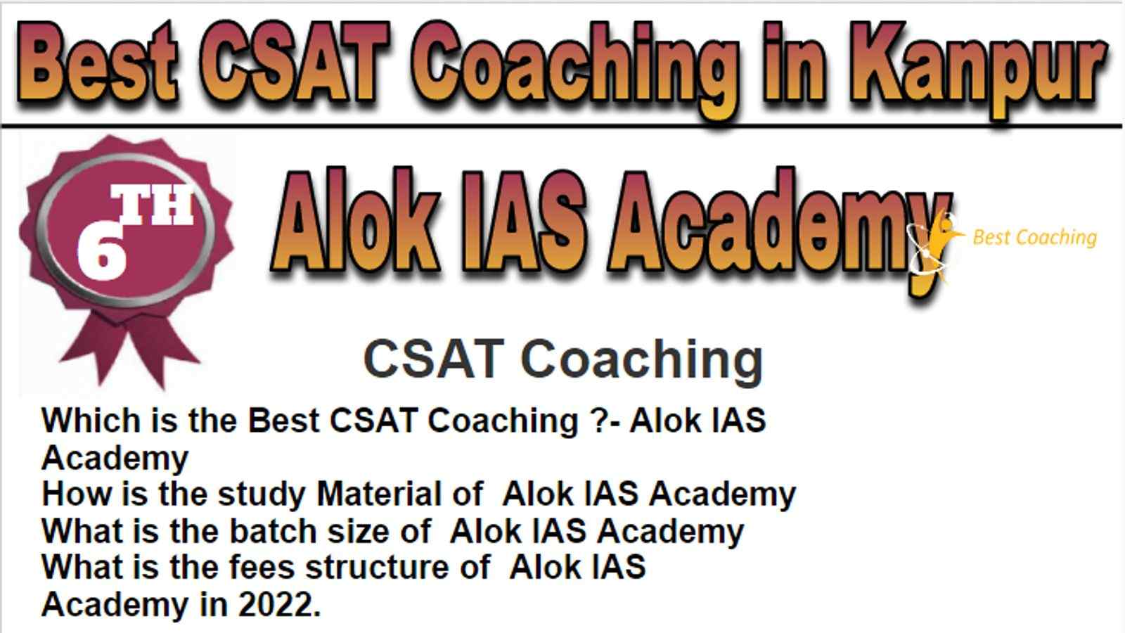 Rank 6 Best CSAT Coaching in Kanpur