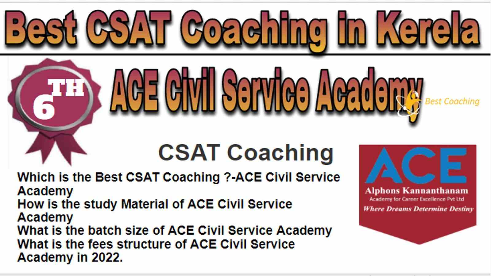 Rank 6 Best CSAT Coaching in Kerela