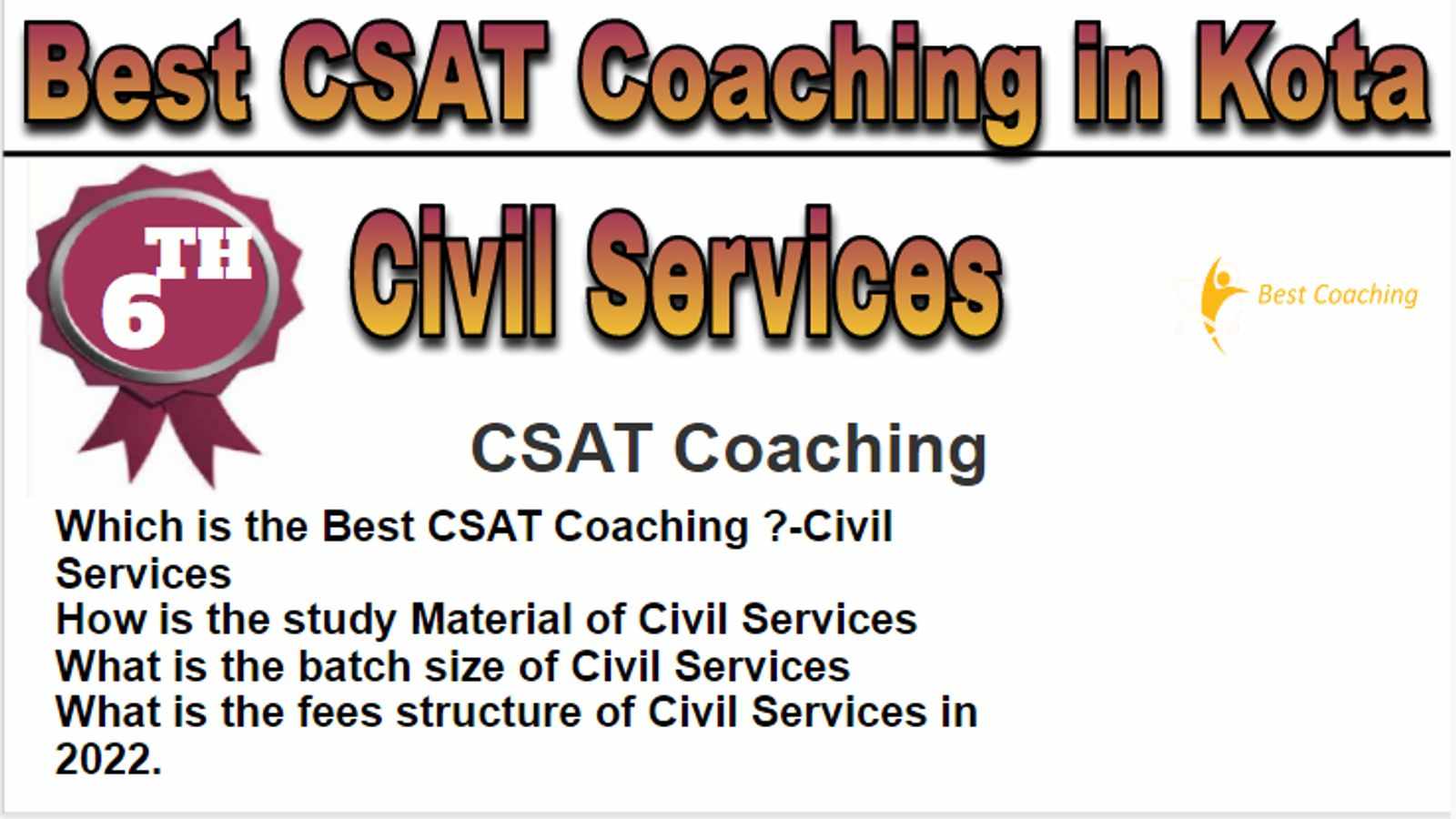 Rank 6 Best CSAT Coaching in Kota