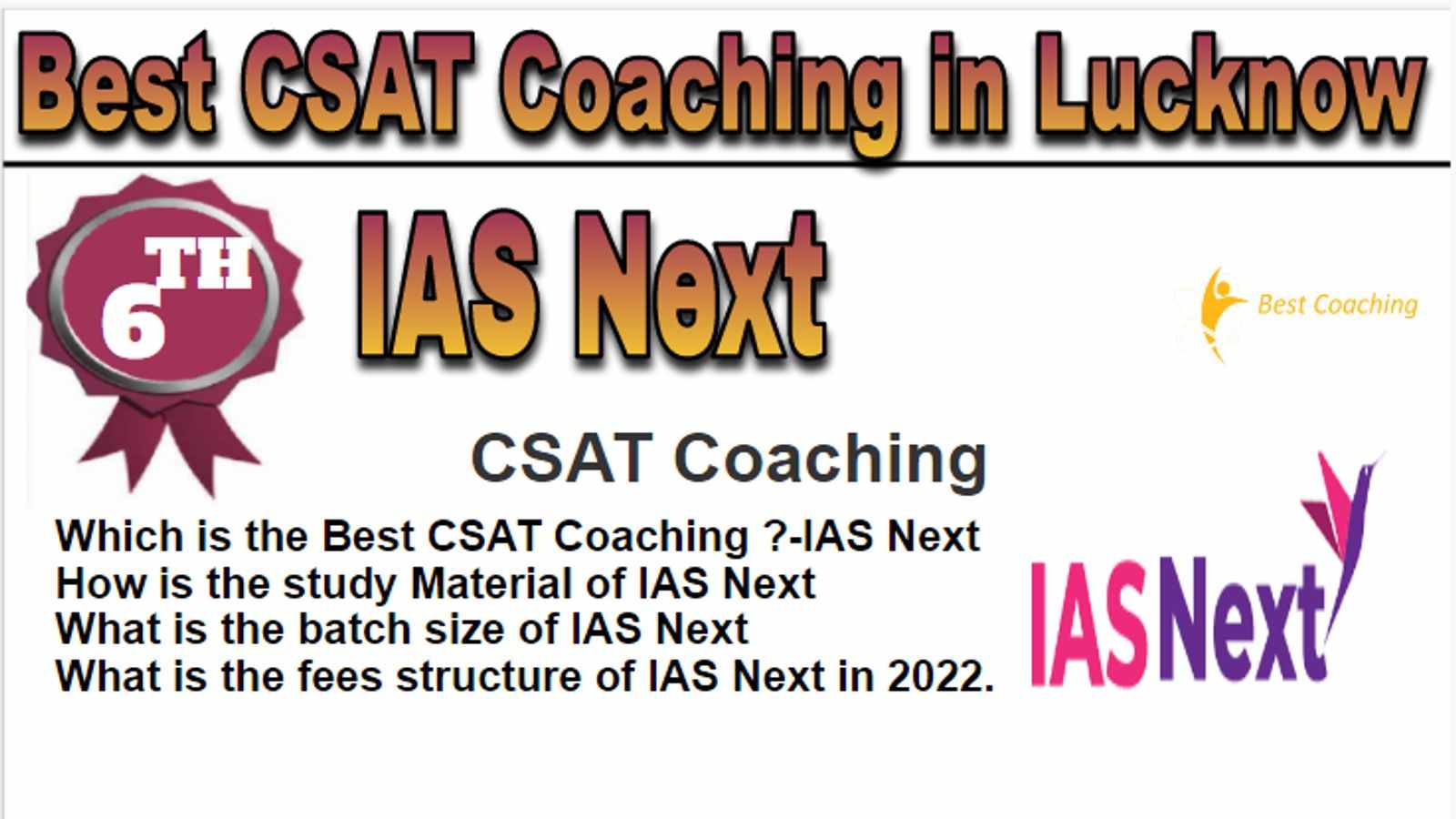 Rank 6 Best CSAT Coaching in Lucknow