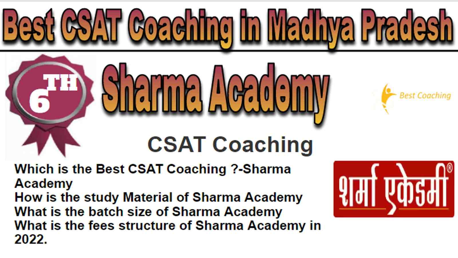 Rank 6 Best CSAT Coaching in Madhya Pradesh